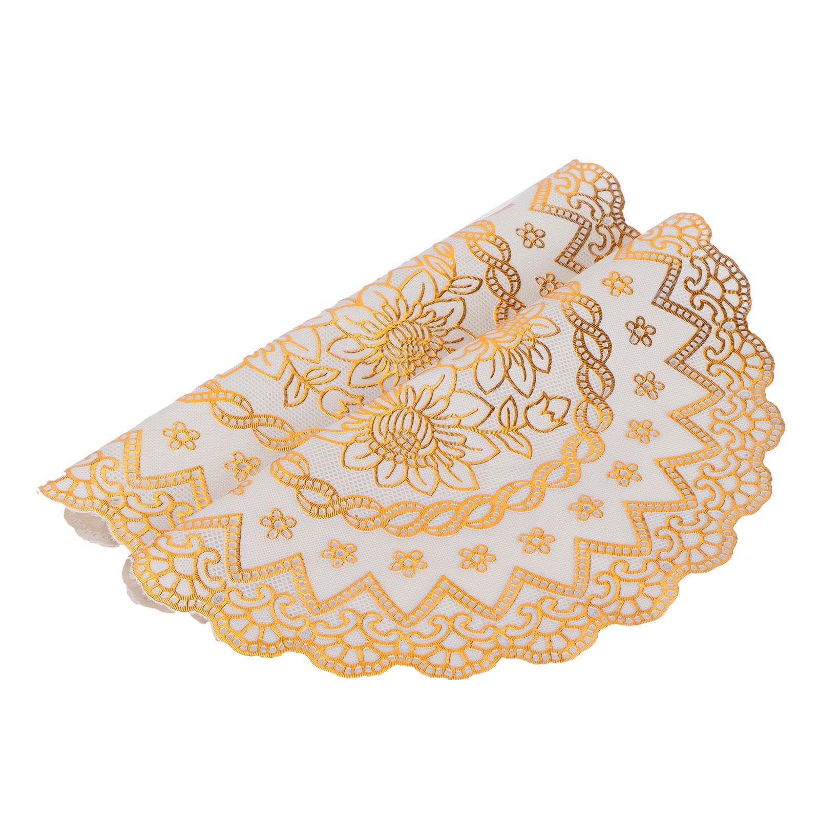 2PCS 30cmx30cm Table Mats Gold Dining Table Placemats for Wedding Party SuppliesStyle 03 - Image 4