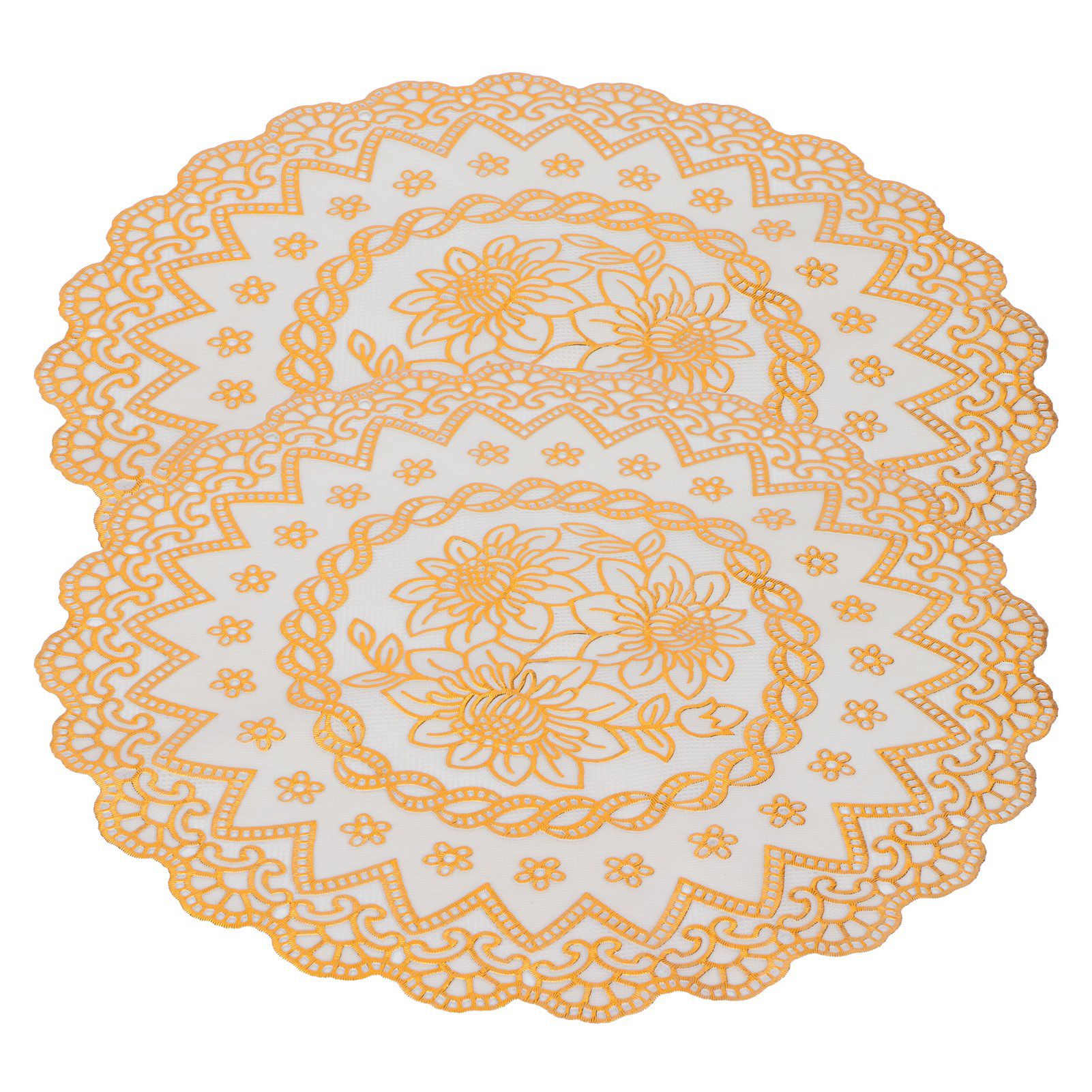 2PCS 30cmx30cm Table Mats Gold Dining Table Placemats for Wedding Party SuppliesStyle 03 - Image 6