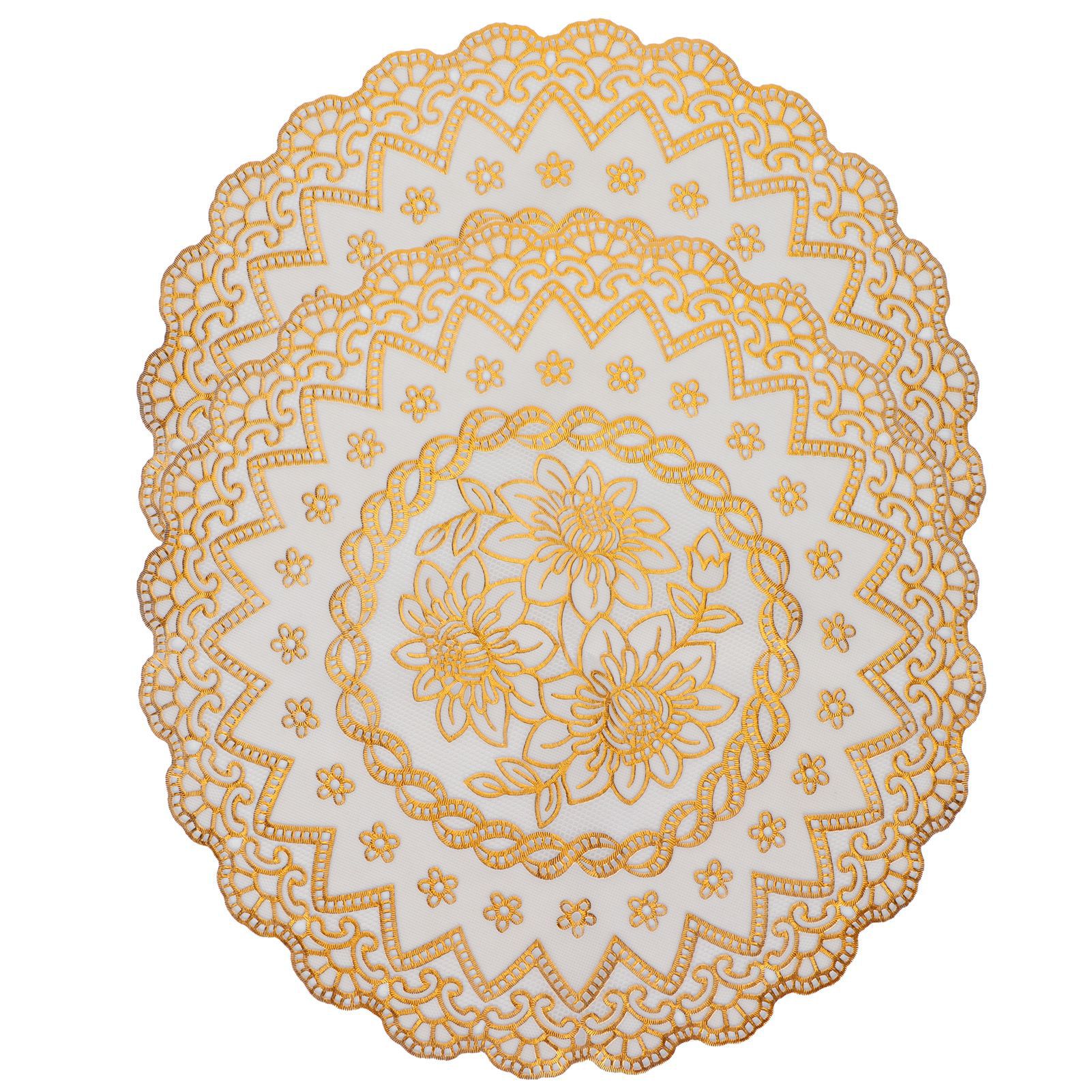 2PCS 30cmx30cm Table Mats Gold Dining Table Placemats for Wedding Party SuppliesStyle 03 - Image 7