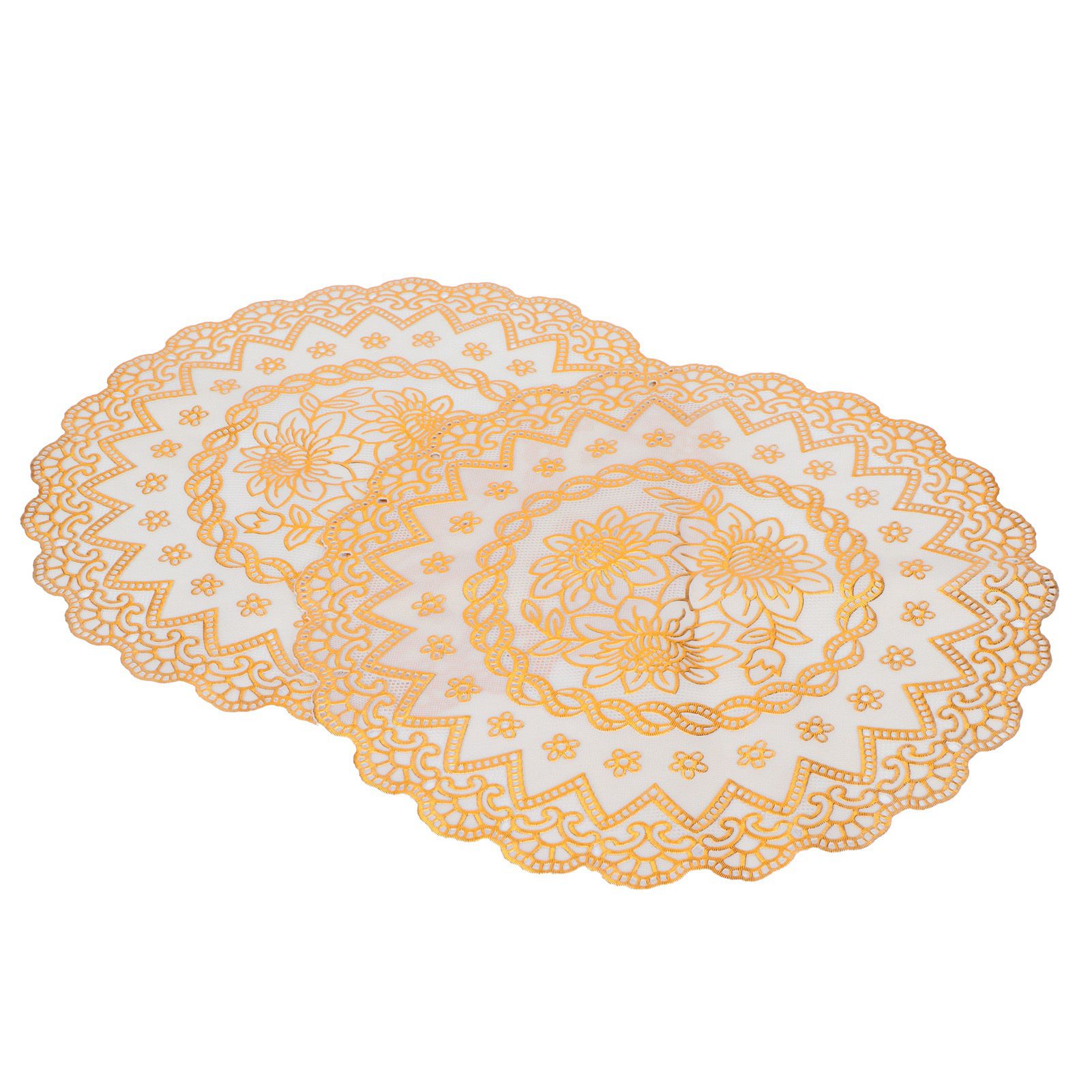 2PCS 30cmx30cm Table Mats Gold Dining Table Placemats for Wedding Party SuppliesStyle 03 - Image 8