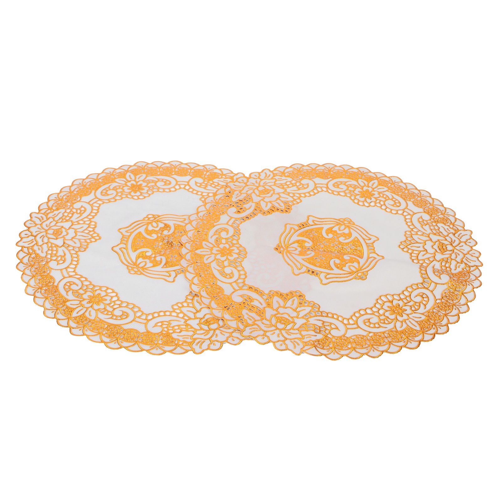 2PCS 30cmx30cm Table Mats Gold Dining Table Placemats for Wedding Party SuppliesStyle 04 - Image 1