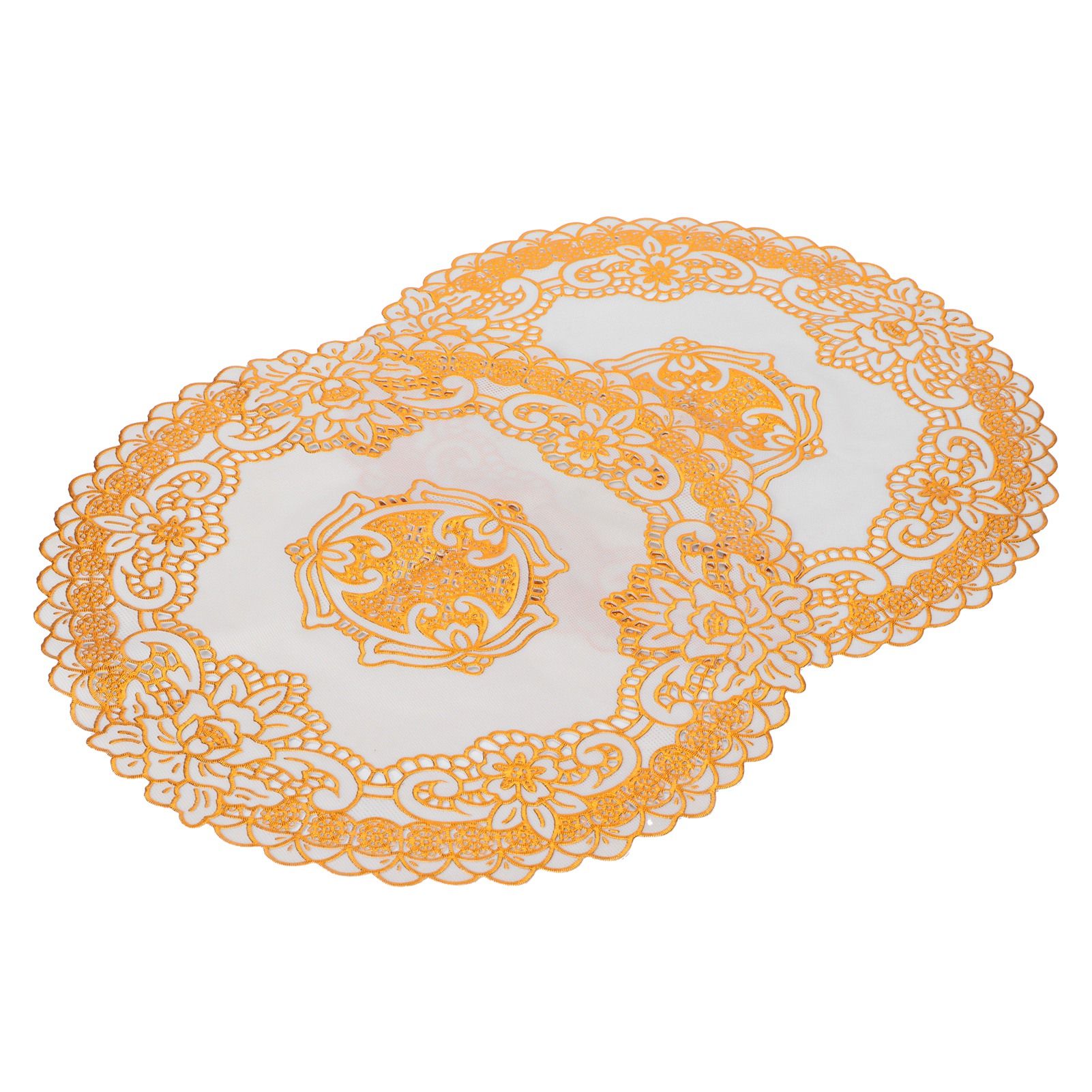 2PCS 30cmx30cm Table Mats Gold Dining Table Placemats for Wedding Party SuppliesStyle 04 - Image 3