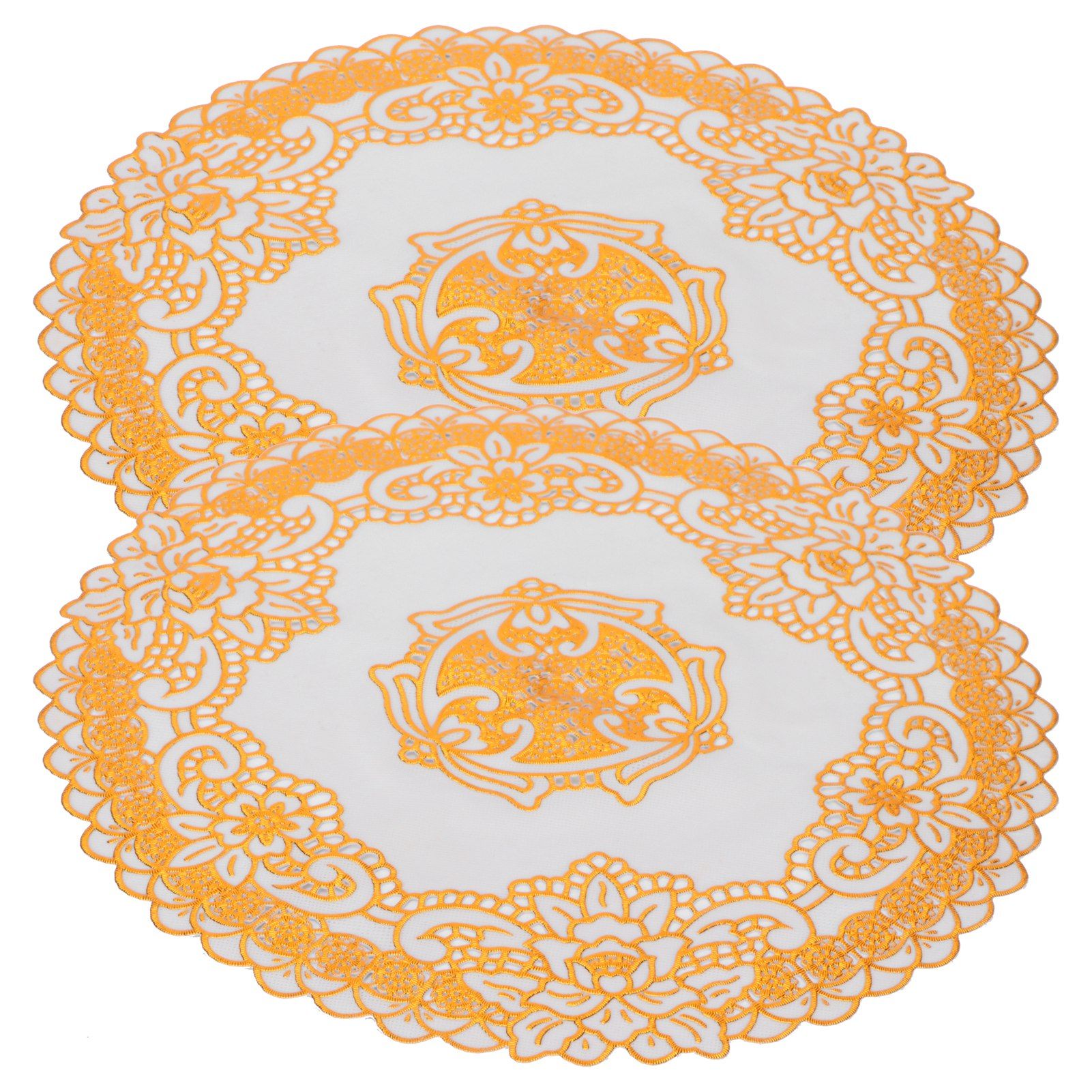 2PCS 30cmx30cm Table Mats Gold Dining Table Placemats for Wedding Party SuppliesStyle 04 - Image 6