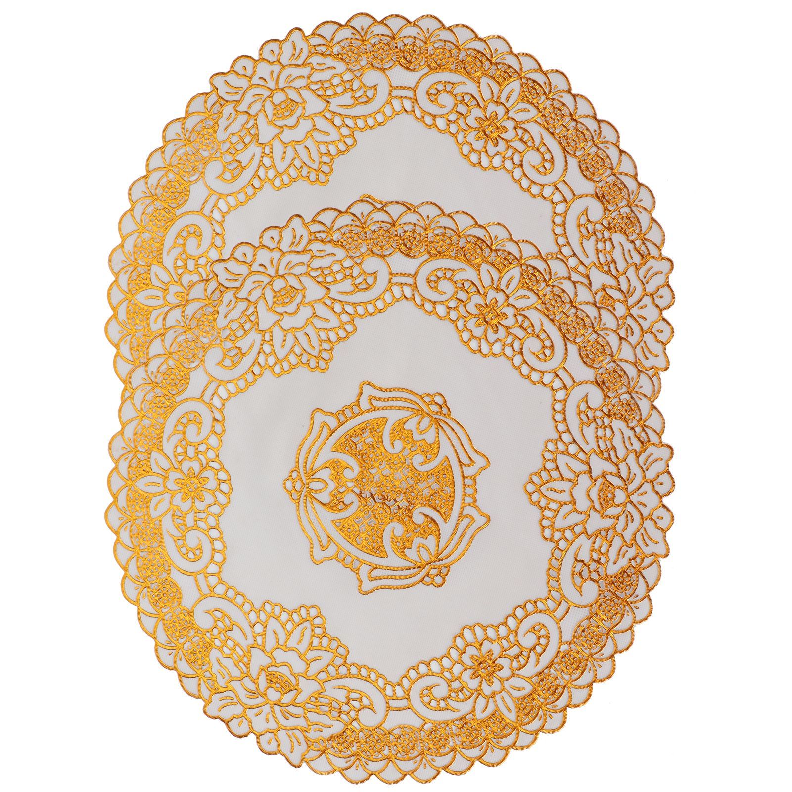 2PCS 30cmx30cm Table Mats Gold Dining Table Placemats for Wedding Party SuppliesStyle 04 - Image 7