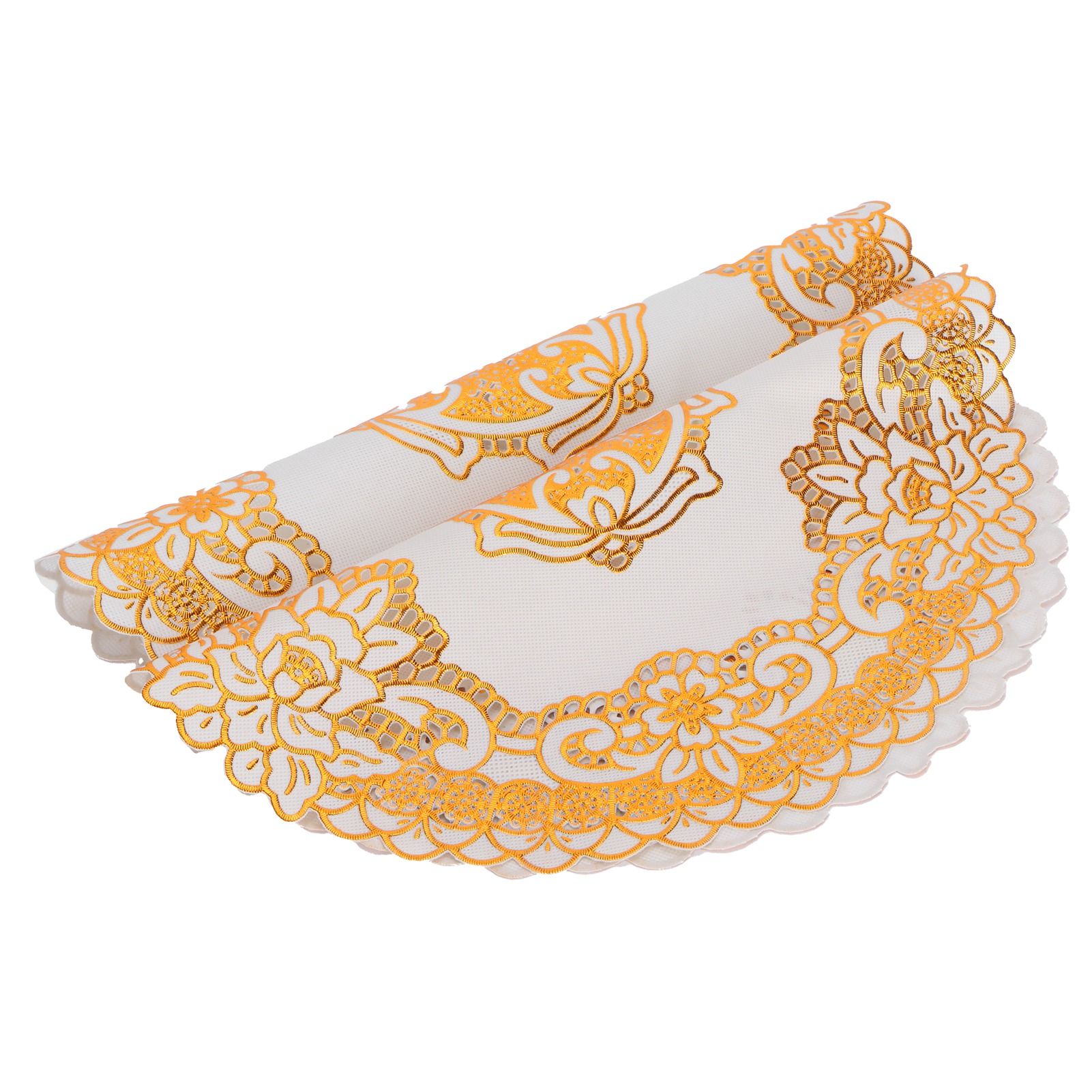 2PCS 30cmx30cm Table Mats Gold Dining Table Placemats for Wedding Party SuppliesStyle 04 - Image 8