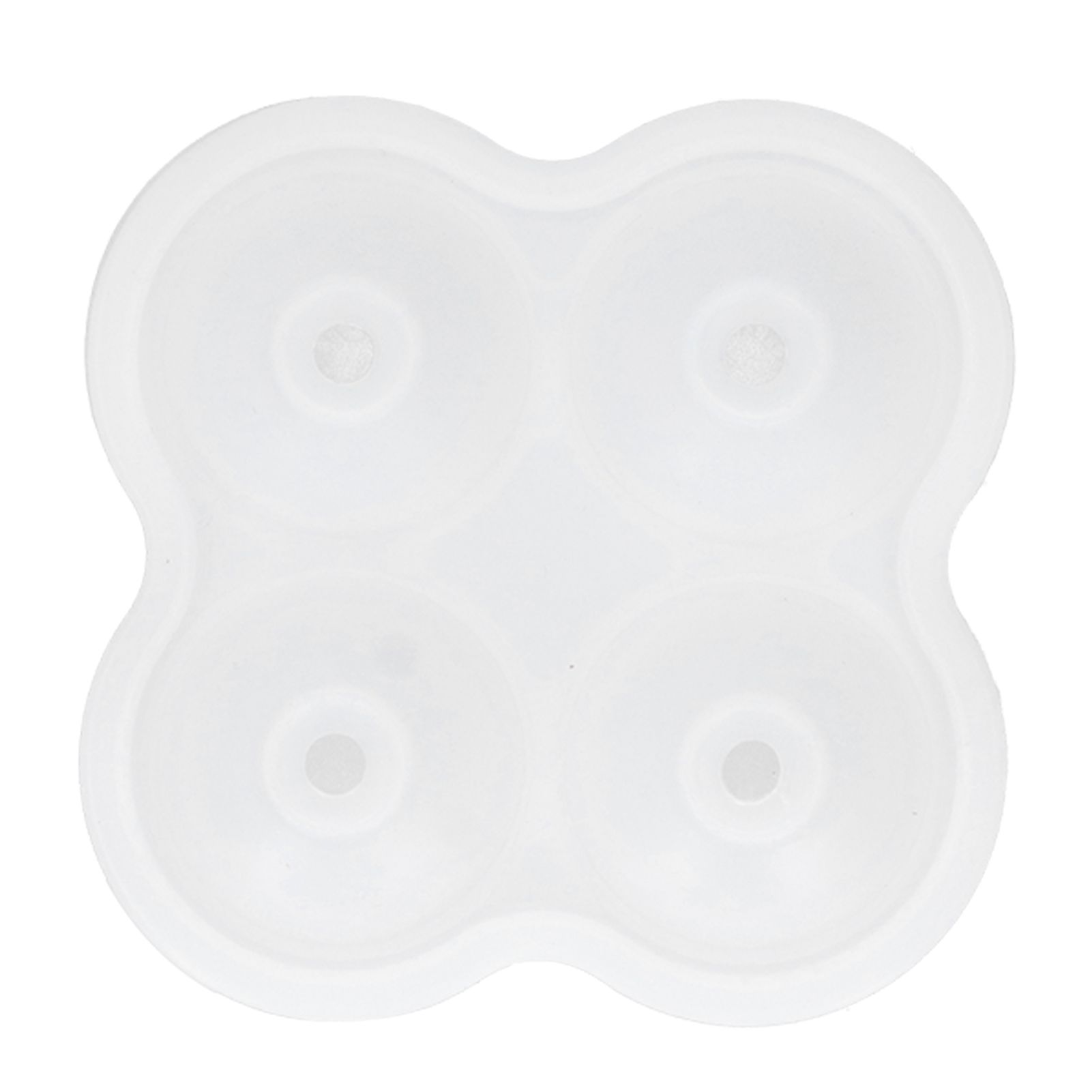 4‑Grid Round Shape Mold Food Grade Silicone Ice Cream Mould for Kitchen Utensils - Image 4