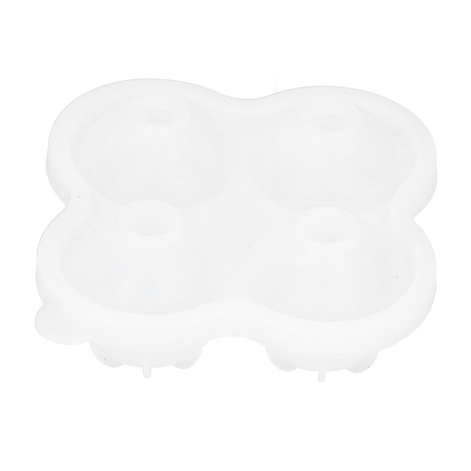 4‑Grid Round Shape Mold Food Grade Silicone Ice Cream Mould for Kitchen Utensils - Image 5
