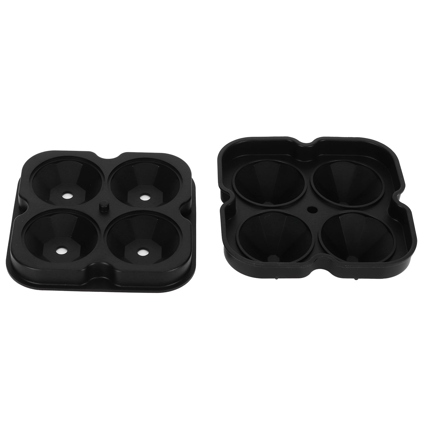 4Grid Ice Mold Reusable DiamondShape Ice Cubes Maker Tray Home Kitchen Supplies(Black ) - Image 2
