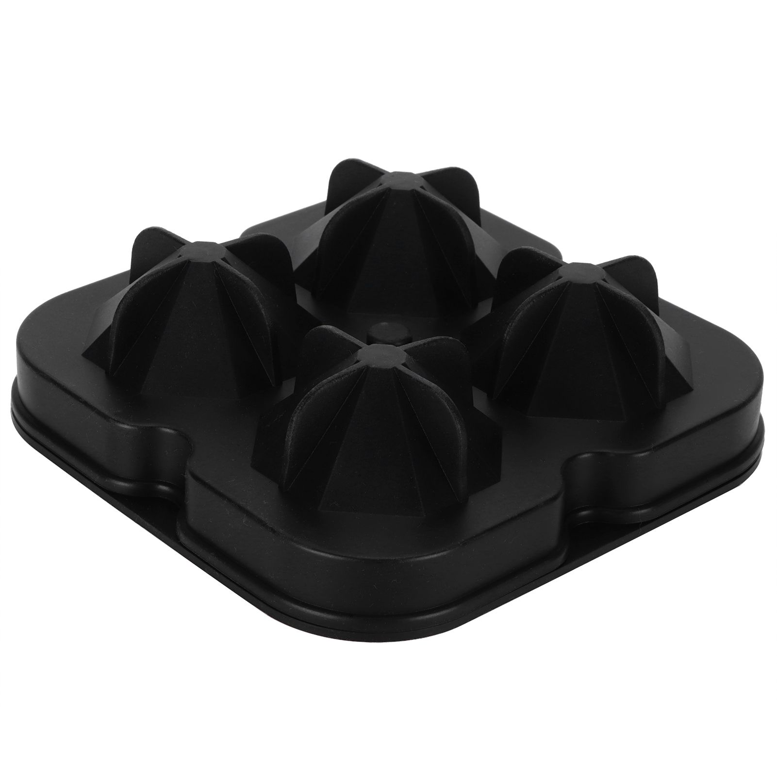 4Grid Ice Mold Reusable DiamondShape Ice Cubes Maker Tray Home Kitchen Supplies(Black ) - Image 3