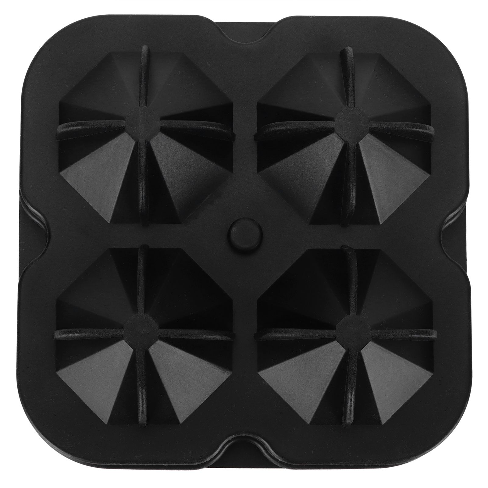 4Grid Ice Mold Reusable DiamondShape Ice Cubes Maker Tray Home Kitchen Supplies(Black ) - Image 8