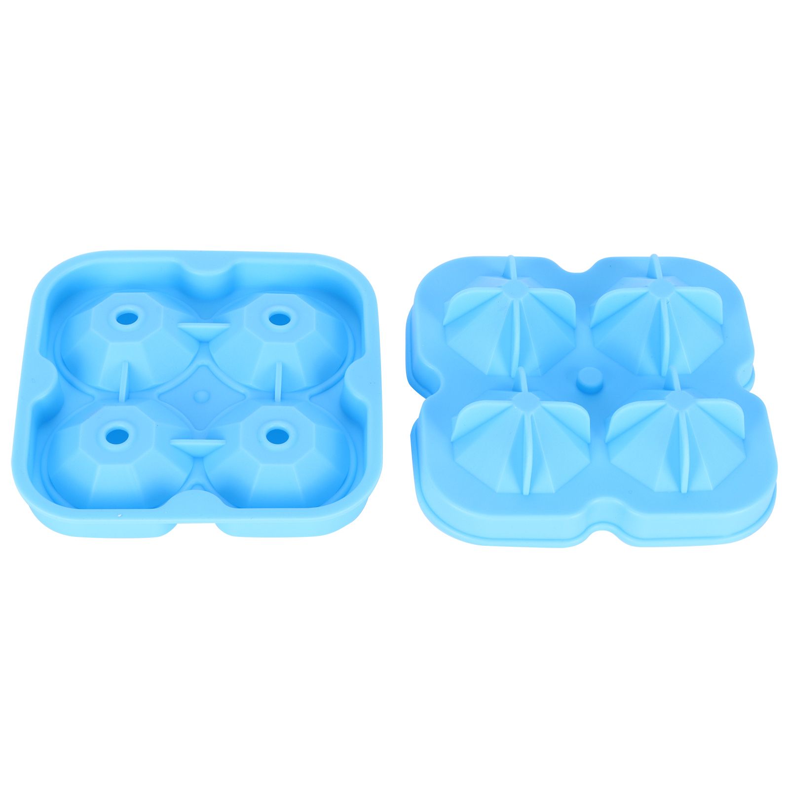 4Grid Ice Mold Reusable DiamondShape Ice Cubes Maker Tray Home Kitchen Supplies(Blue ) - Image 3