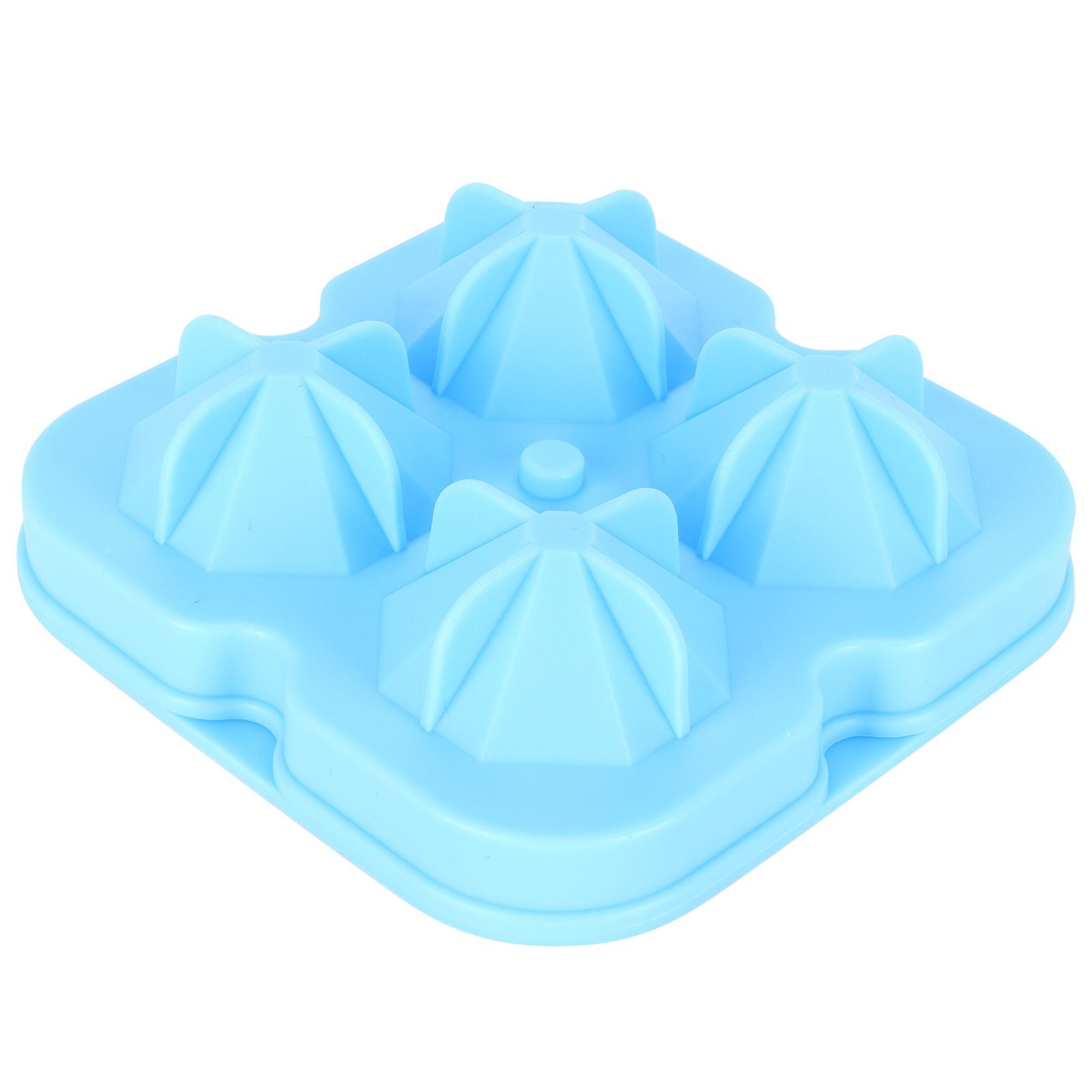 4Grid Ice Mold Reusable DiamondShape Ice Cubes Maker Tray Home Kitchen Supplies(Blue ) - Image 4