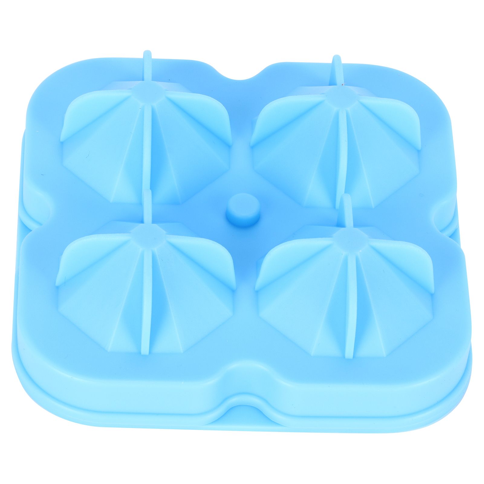 4Grid Ice Mold Reusable DiamondShape Ice Cubes Maker Tray Home Kitchen Supplies(Blue ) - Image 5