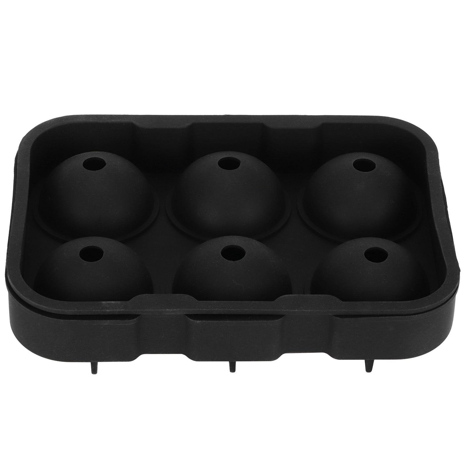 6-Grid Ice Ball Maker Black Reusable Ice Ball Mold for Beer Cocktail Wine Beverage - Image 3