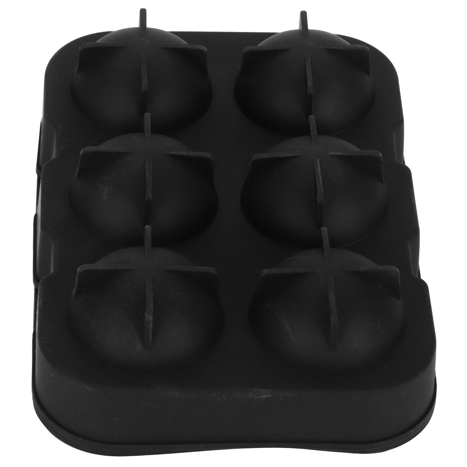 6-Grid Ice Ball Maker Black Reusable Ice Ball Mold for Beer Cocktail Wine Beverage - Image 4