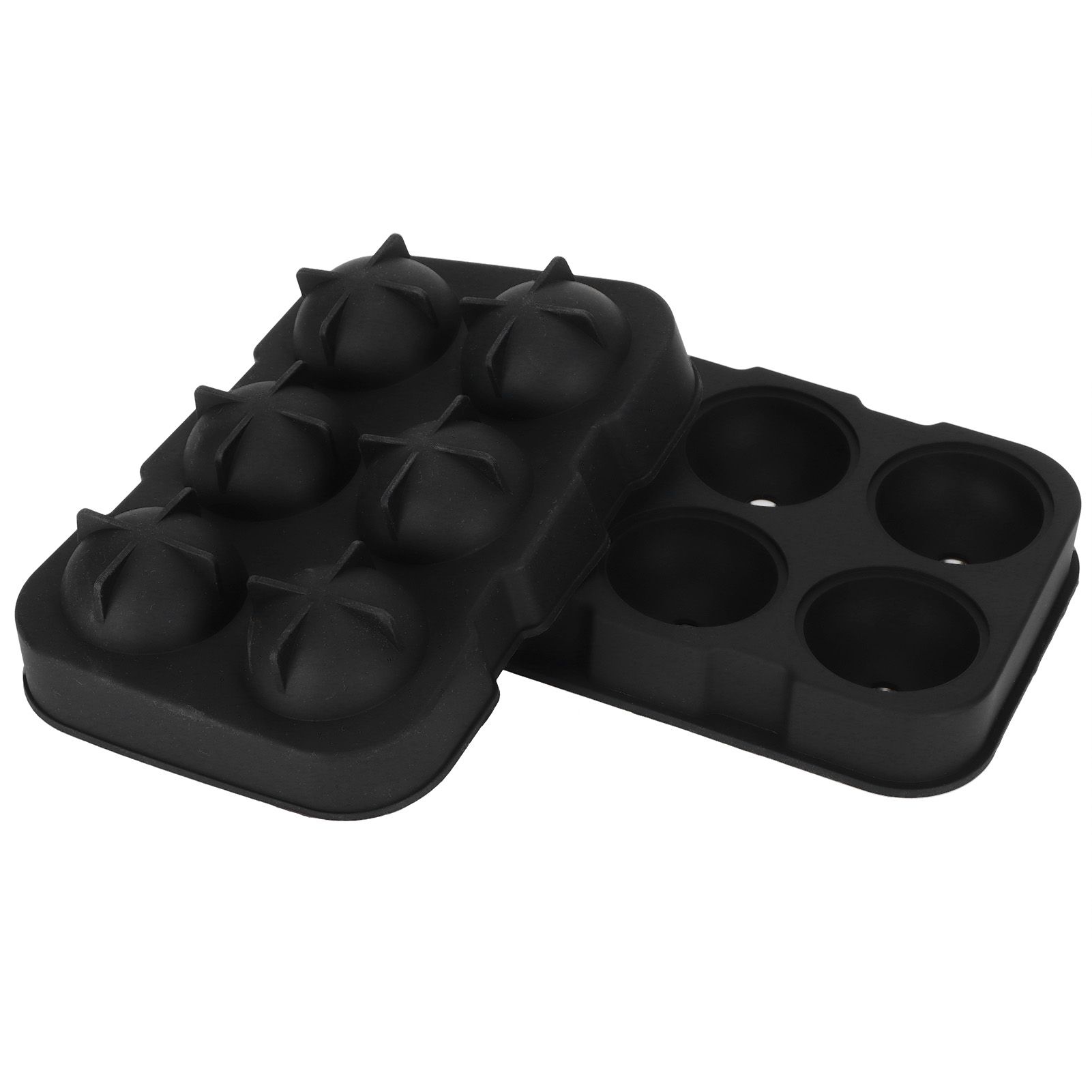 6-Grid Ice Ball Maker Black Reusable Ice Ball Mold for Beer Cocktail Wine Beverage - Image 5