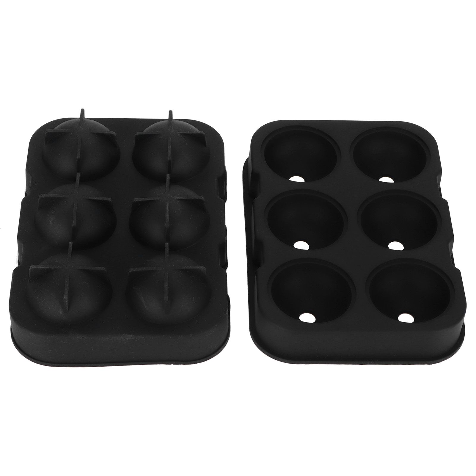6-Grid Ice Ball Maker Black Reusable Ice Ball Mold for Beer Cocktail Wine Beverage - Image 6