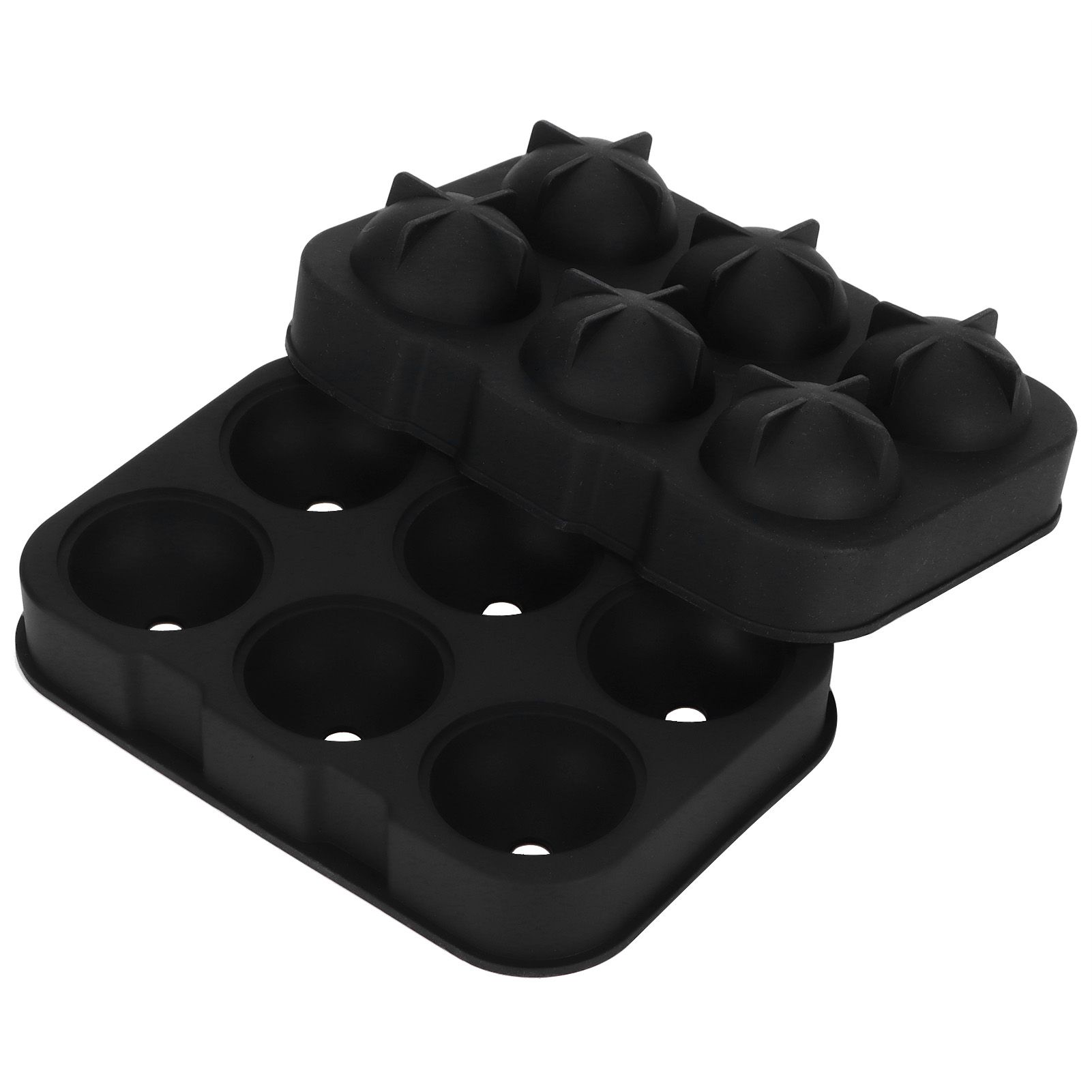 6-Grid Ice Ball Maker Black Reusable Ice Ball Mold for Beer Cocktail Wine Beverage - Image 7