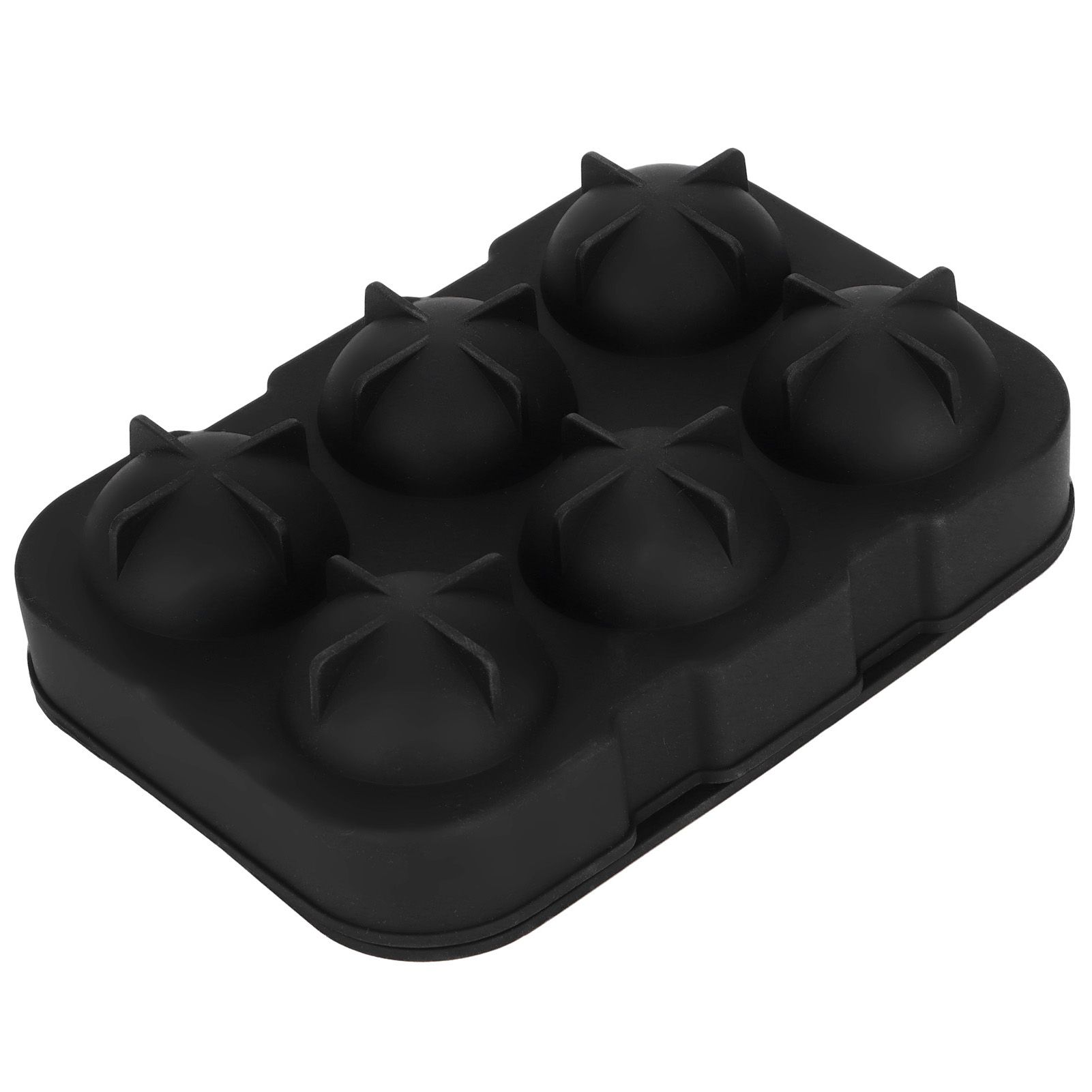 6-Grid Ice Ball Maker Black Reusable Ice Ball Mold for Beer Cocktail Wine Beverage - Image 8