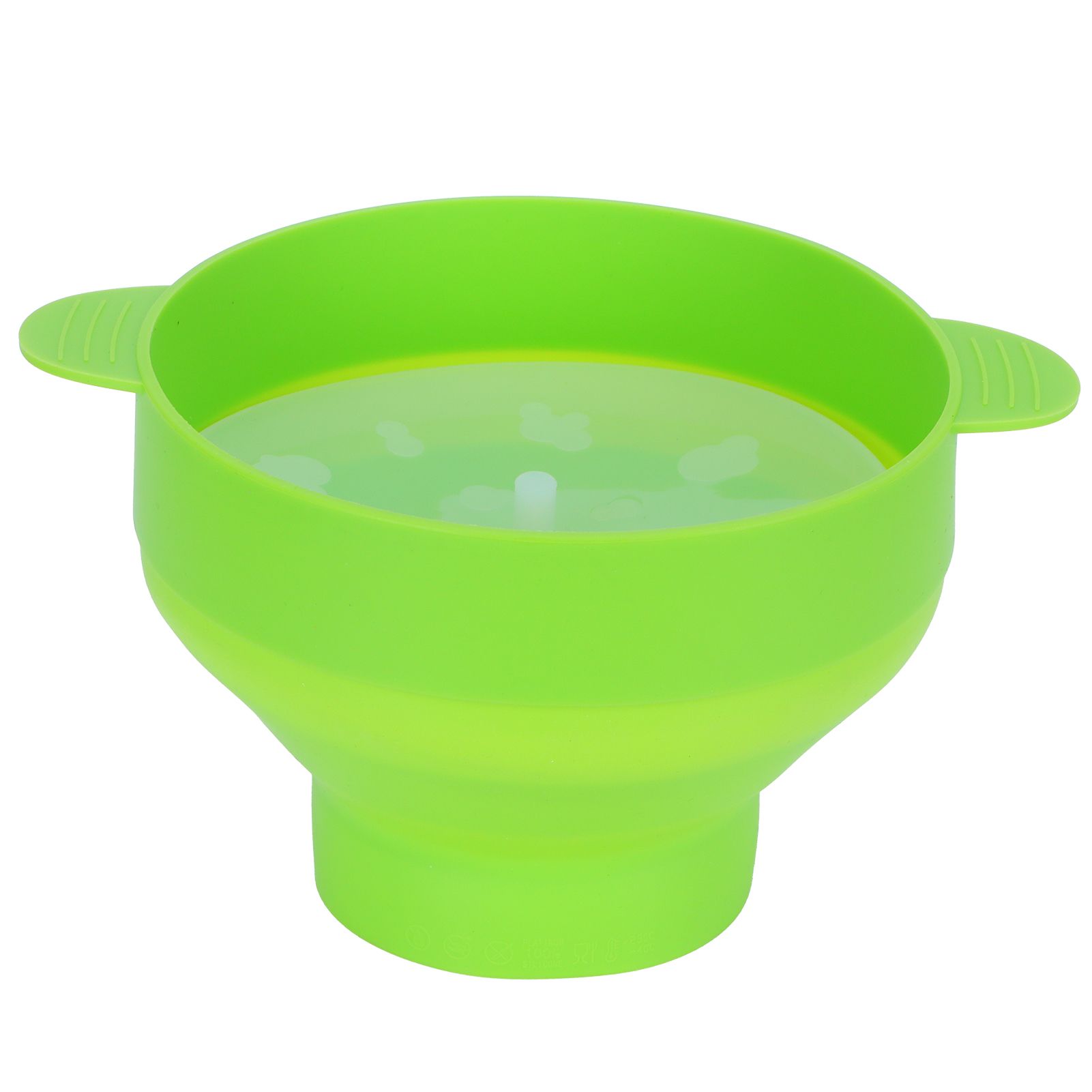 Popcorn Bucket Folding Silicone DIY Popcorn Maker Bowl with Lid Kitchen Accessory(With HandleGreen ) - Image 1