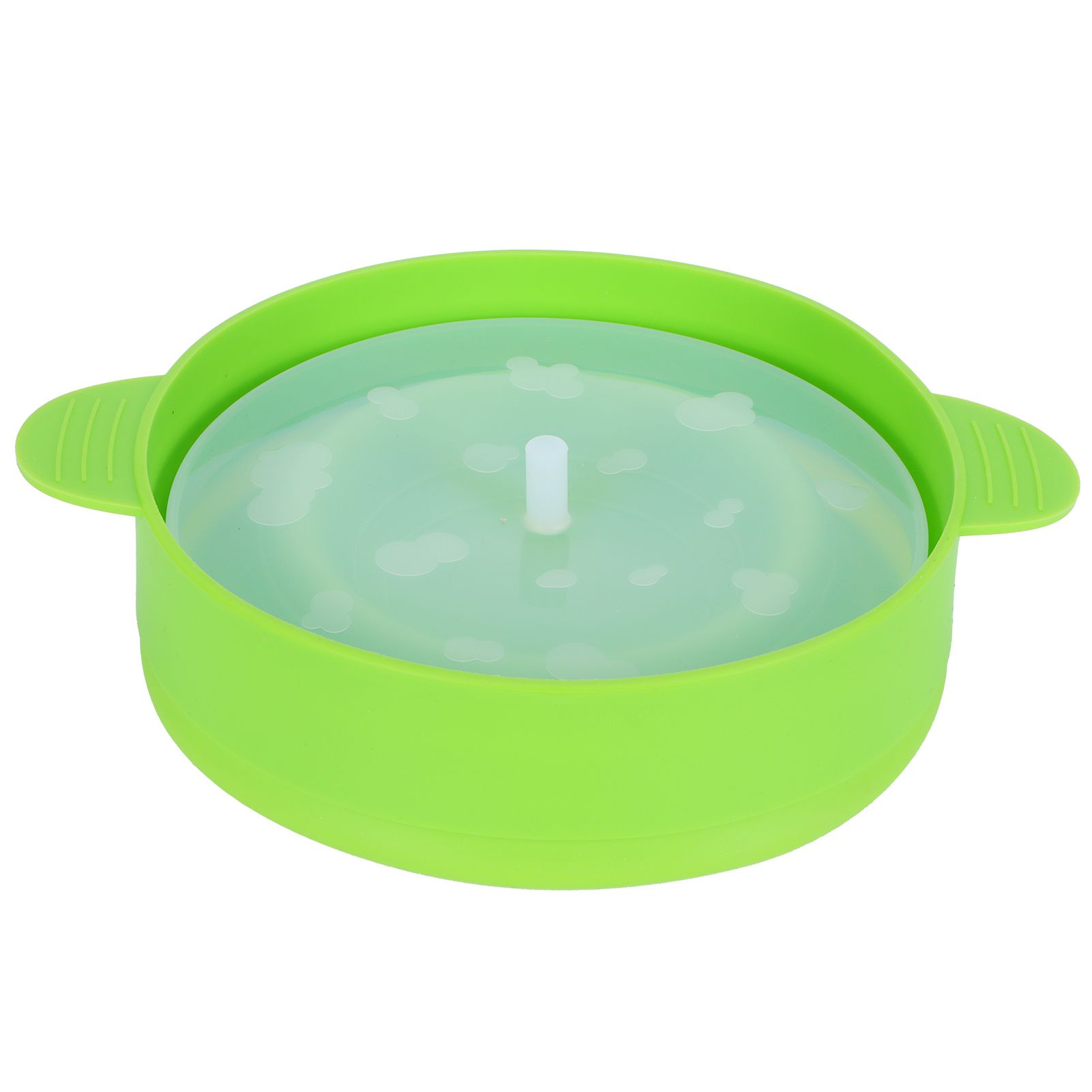 Popcorn Bucket Folding Silicone DIY Popcorn Maker Bowl with Lid Kitchen Accessory(With HandleGreen ) - Image 3