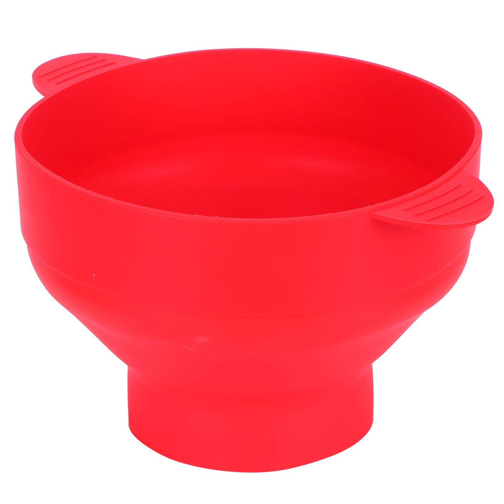 Popcorn Bucket Folding Silicone DIY Popcorn Maker Bowl with Lid Kitchen Accessory(With HandleRed ) - Image 4