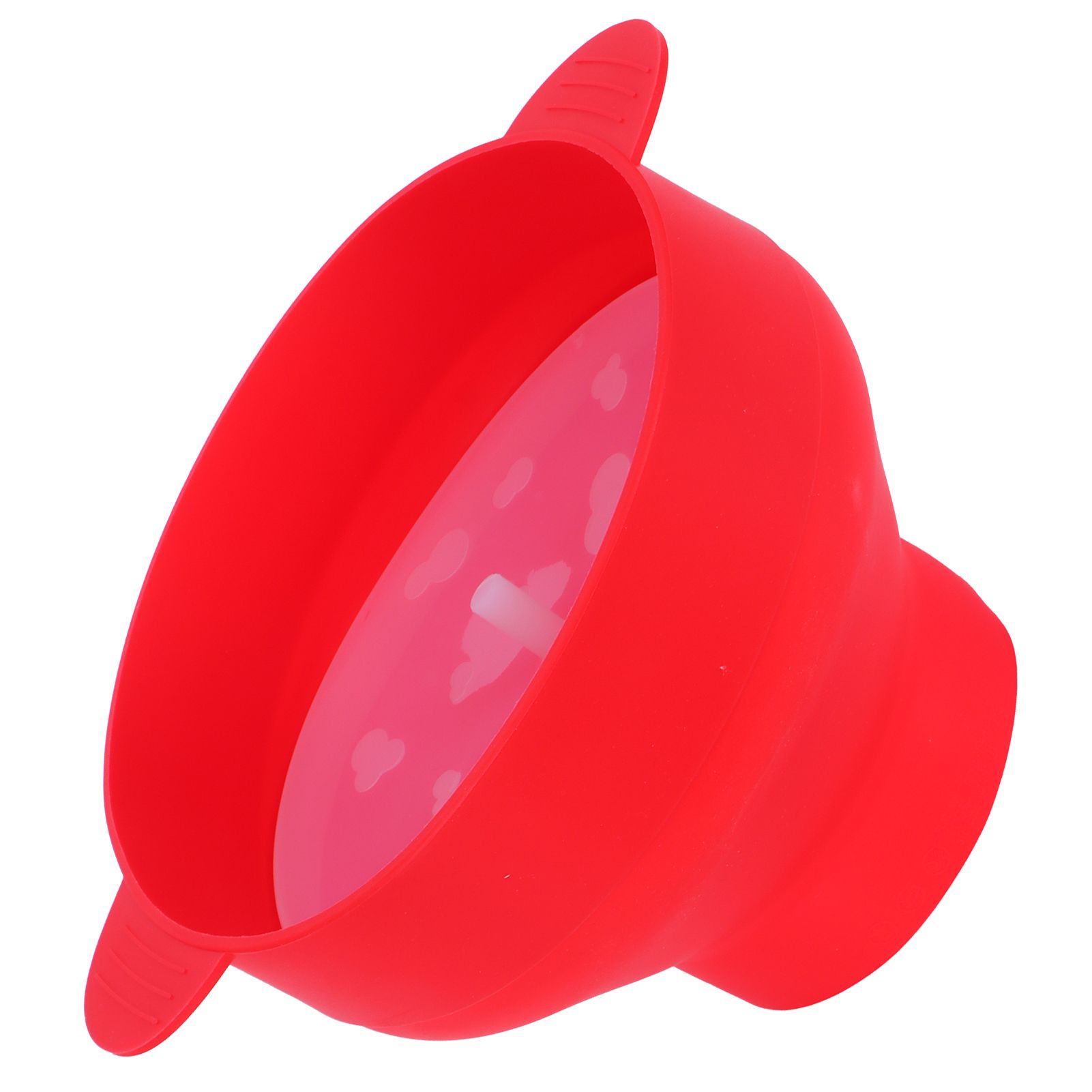 Popcorn Bucket Folding Silicone DIY Popcorn Maker Bowl with Lid Kitchen Accessory(With HandleRed ) - Image 7