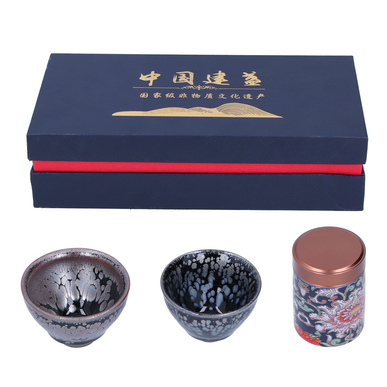 Ceramic Kung Fu Tea Set Tea Canister with Tea Cup for Home Tea House Gift Tea Accessory - Image 1