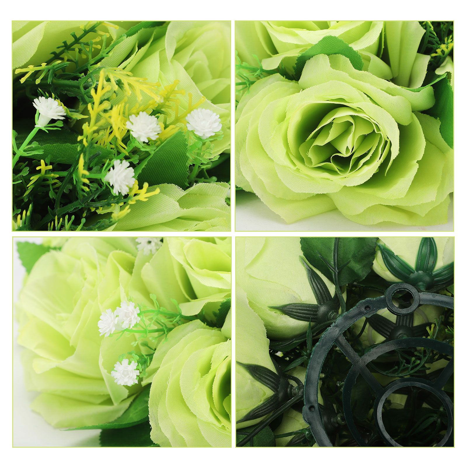 Flower Balls Bouquet Silk Cloth Simulation Bouquet Prop for Car Auditorium Hall Decoration Green - Image 5
