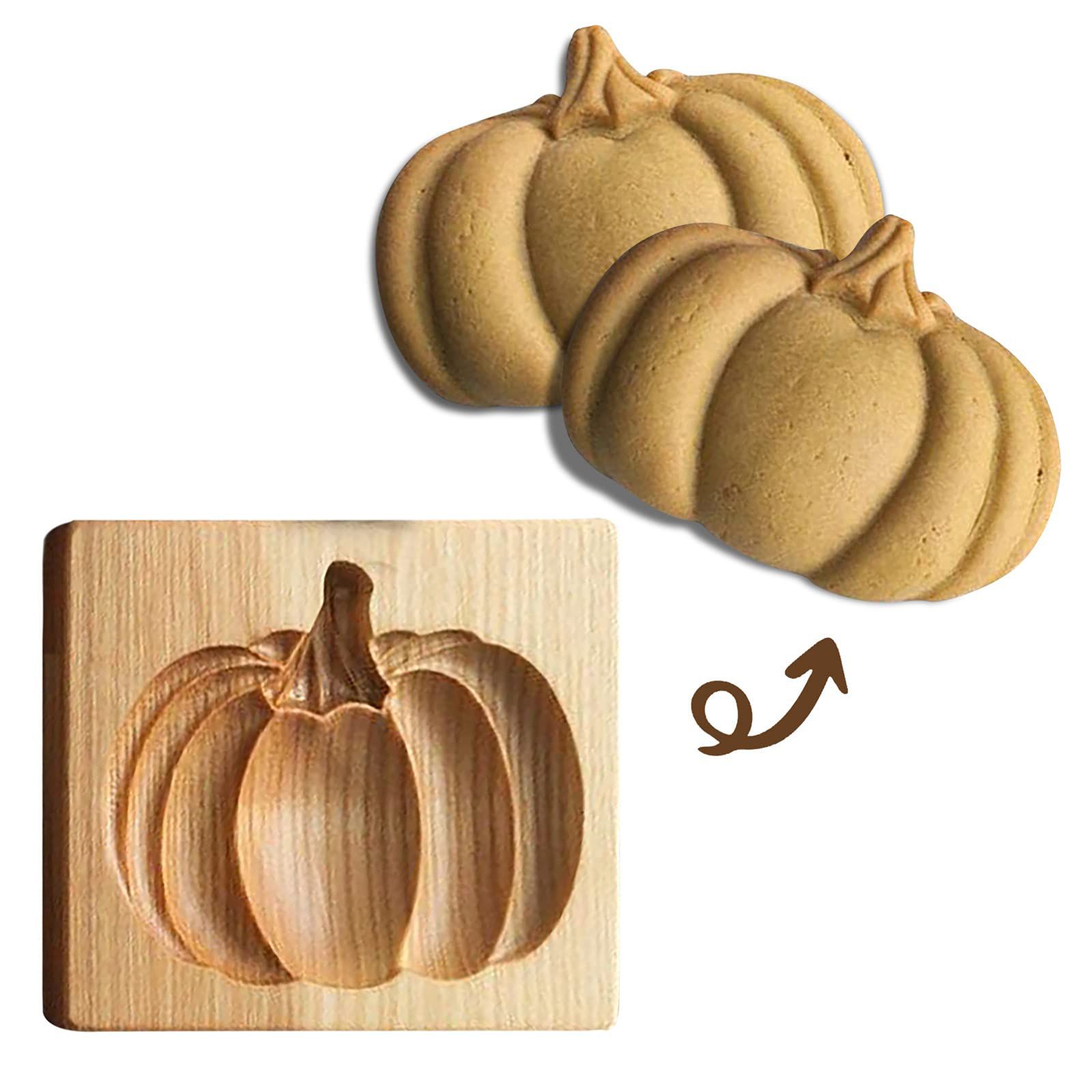 Wooden Cookie Cutter Baking Mold Carved Biscuit Cutter Embossing Mold Cookie Presses Stamps Gingerbread Cookie Mold for Cookies DIY Handmade Biscuits - Image 4