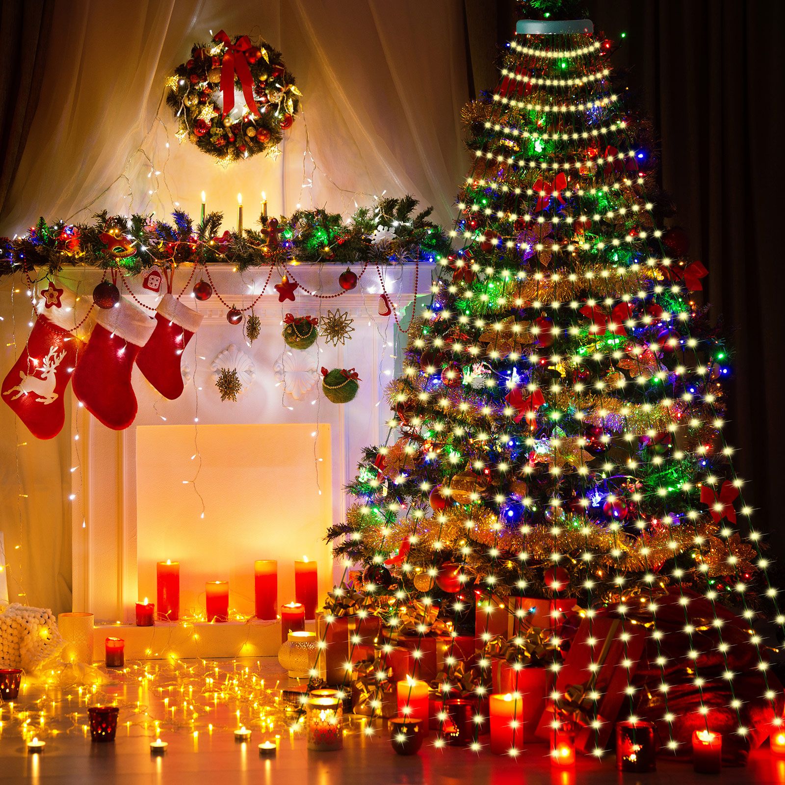 Christmas Tree Decorative Lights String Garden Layout Waterfall Lights Party Camping Atmosphere Lights LED Water Lights - Image 7