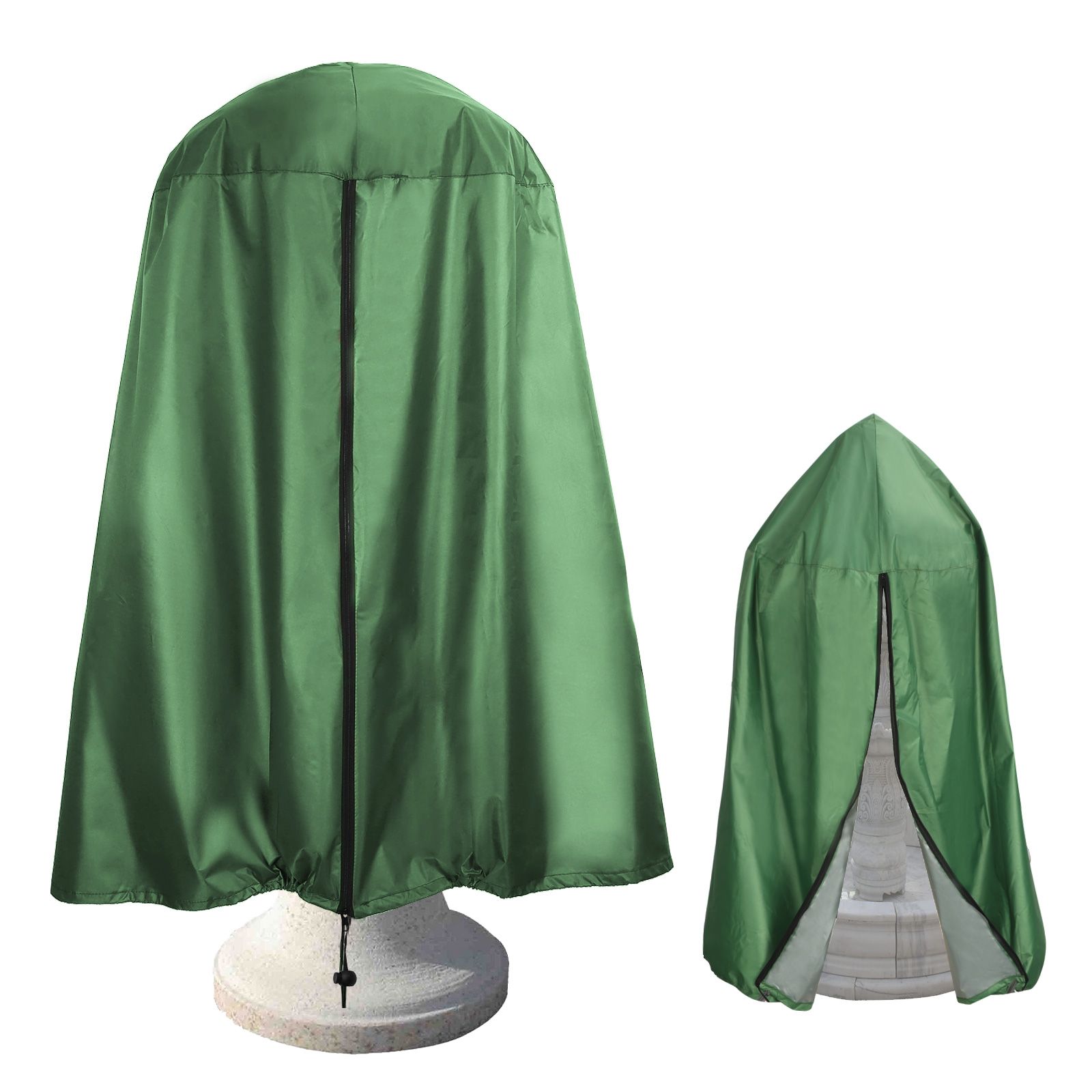 Garden Fountain Statue Protective Cover Silver Coated Oxford Cloth Waterproof Windproof Fountain Protector - Image 2