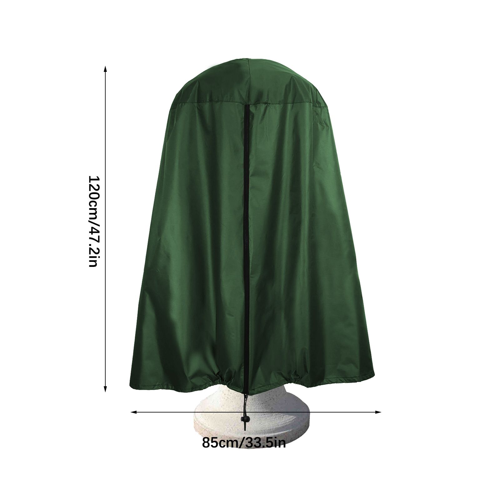 Garden Fountain Statue Protective Cover Silver Coated Oxford Cloth Waterproof Windproof Fountain Protector - Image 6