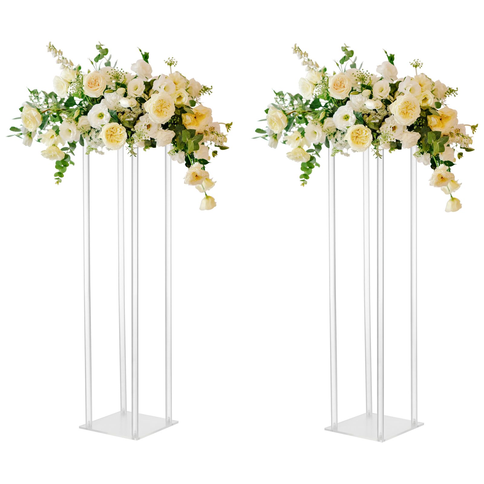 Wedding Acrylic Road Lead Flower Stand Cylinder Vase Flower Arrangement Wedding Decoration - Image 1