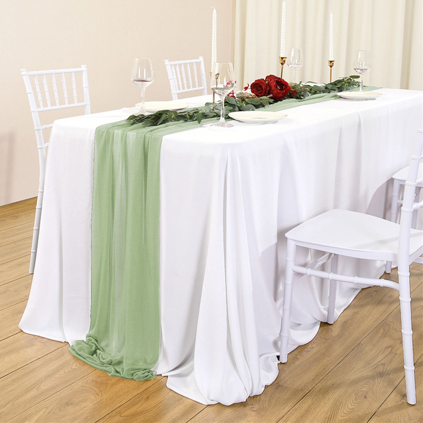 Arch Drapery Tulle Curtains Outdoor Wedding Arch Background Party Photography Veil - Image 6