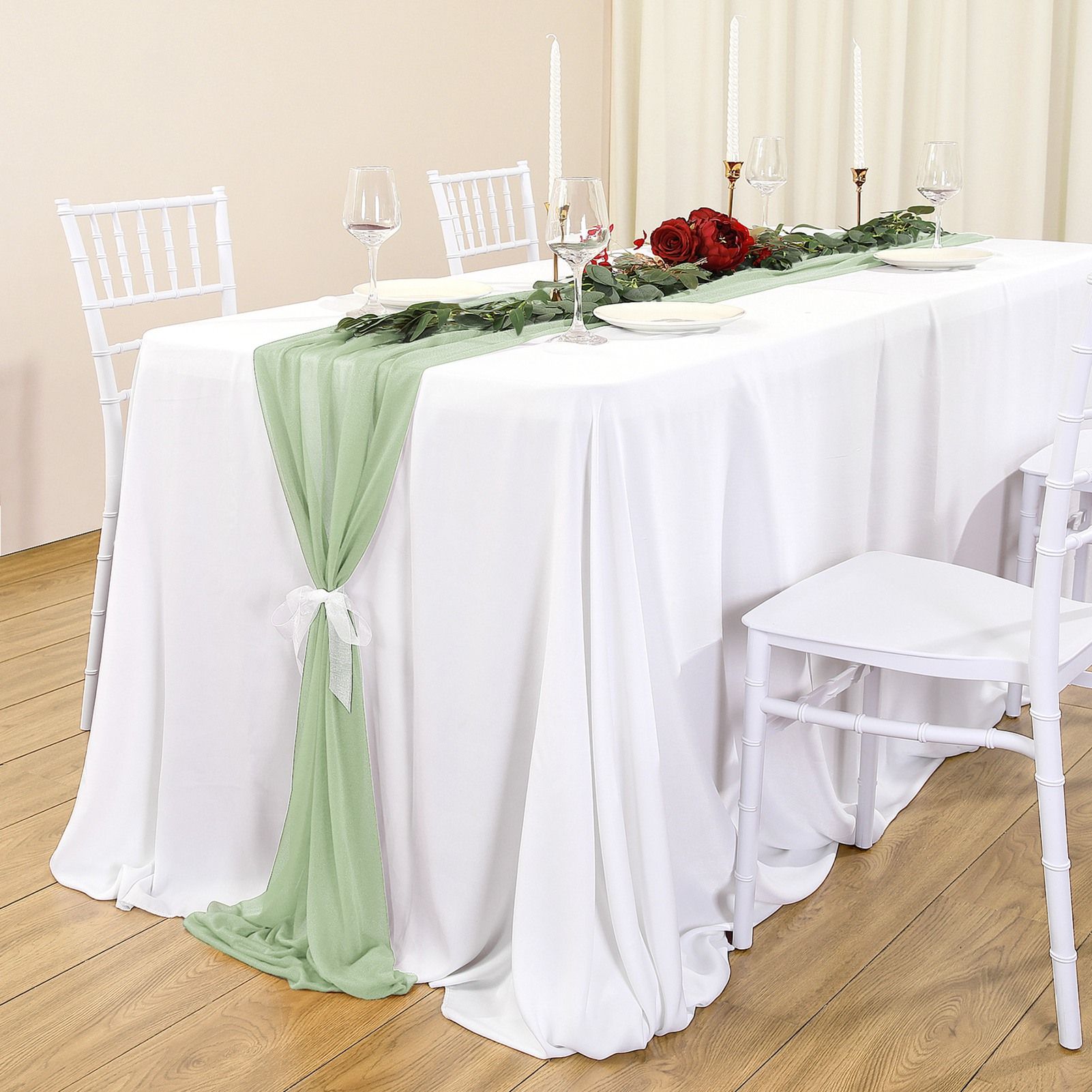 Arch Drapery Tulle Curtains Outdoor Wedding Arch Background Party Photography Veil - Image 7