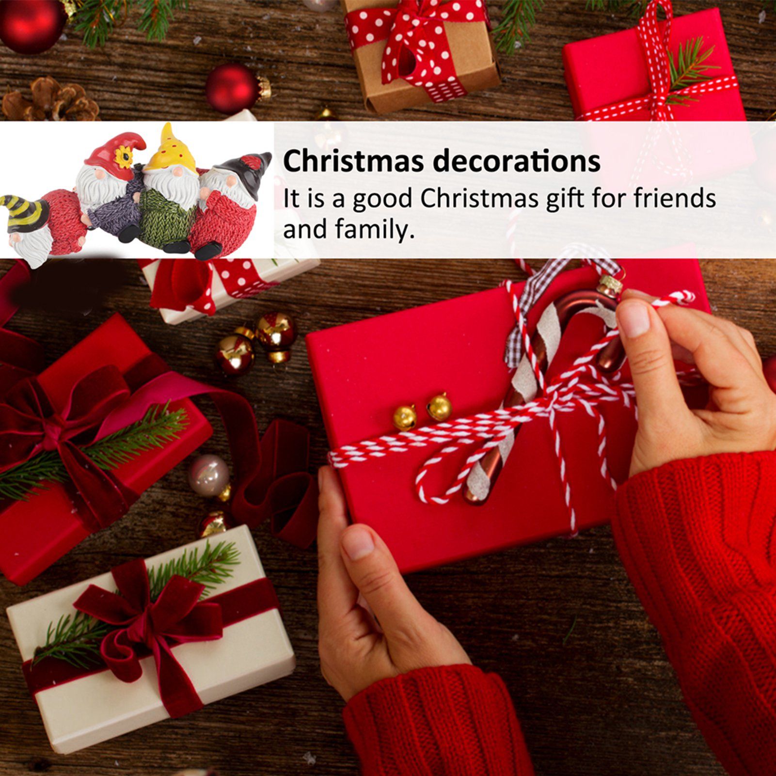 Christmas Ornament Emitting Resin Christmas Decorations Ornaments Gifts for Hotel Window Display - Image 2