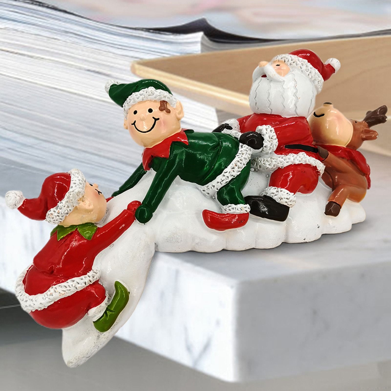 Christmas Ornament Emitting Resin Christmas Decorations Ornaments Gifts for Hotel Window Display - Image 3
