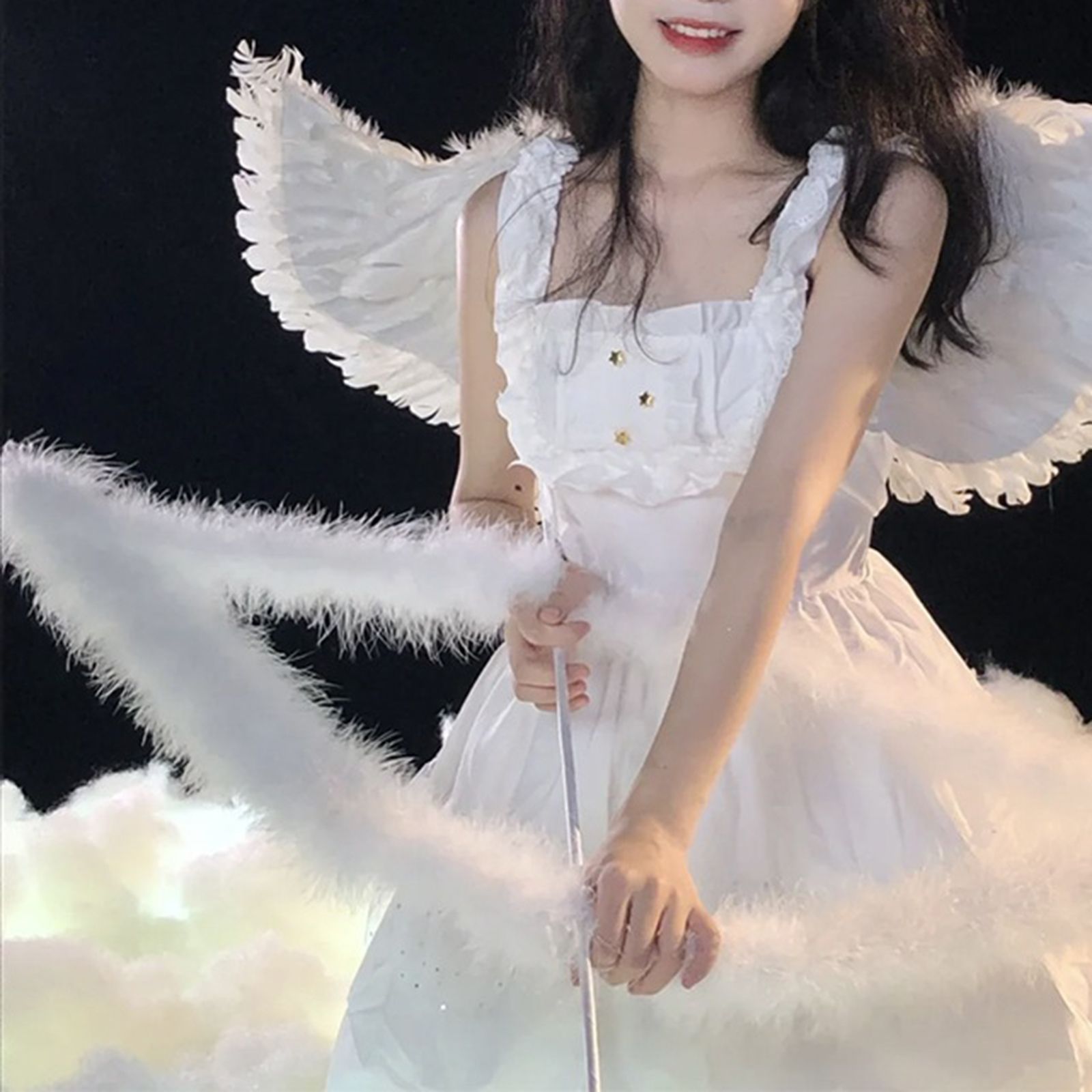 Glowing Angel Wings with LED String Lights Halloween Party Cosplay Costume Accessories Props - Image 8