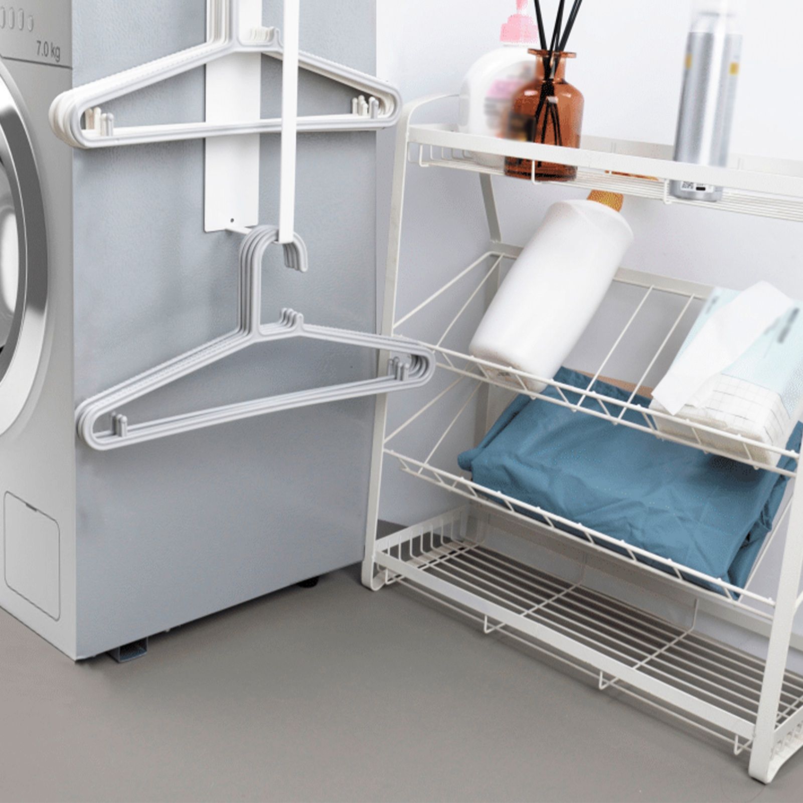 Washing Machine Side Hanger Non Punching Magnetic Hanger Storage Rack - Image 5