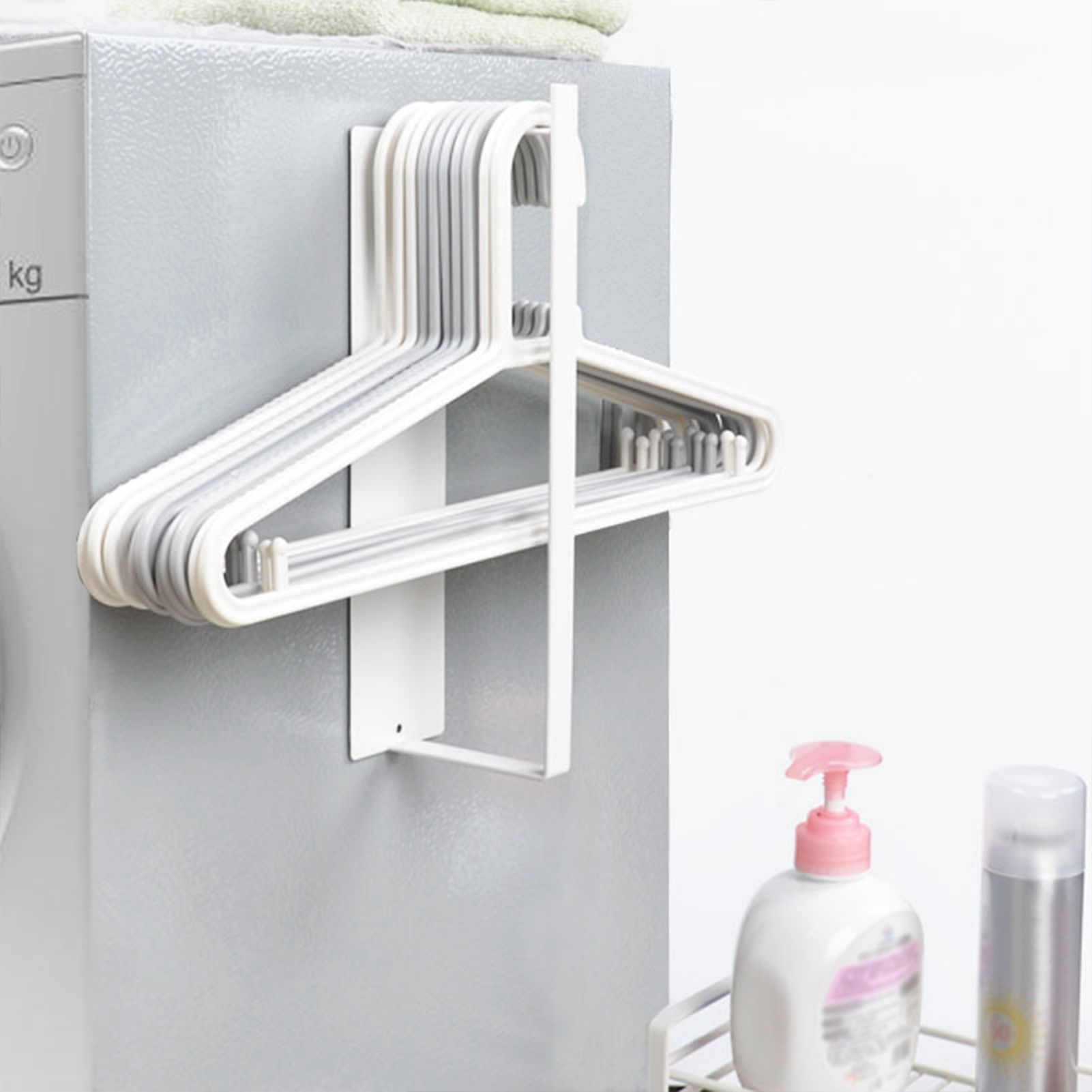 Washing Machine Side Hanger Non Punching Magnetic Hanger Storage Rack - Image 7