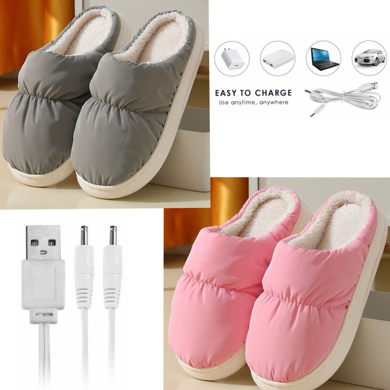 Constant Temperature 50 Degrees USB Heated Slippers - Image 6
