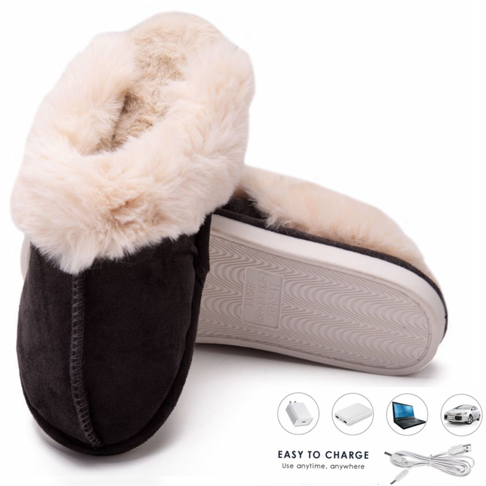 Women Heated Slipper USB Constant Temperature 50 Degrees Electric Foot Warmer Shoes for Winter Cold Weather - Image 2
