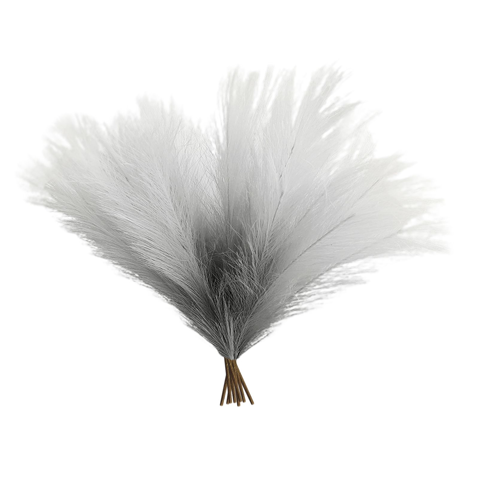 8Pcs Artificial Pampas Grass Versatile Decorative Gradient Gray Modern Vase Filler Faux Pampas Grass For Home Office Parties - Image 1