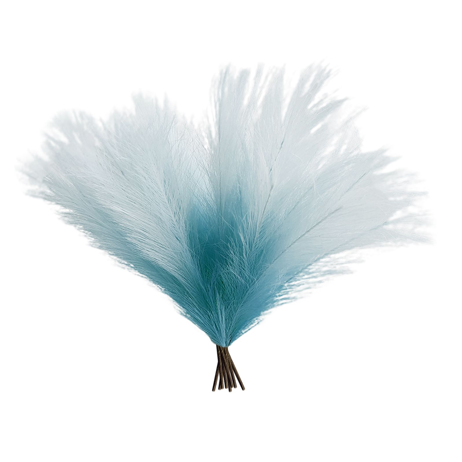8Pcs Artificial Pampas Grass Versatile Decorative Gradient Blue Modern Vase Filler Faux Pampas Grass For Home Office Parties - Image 1