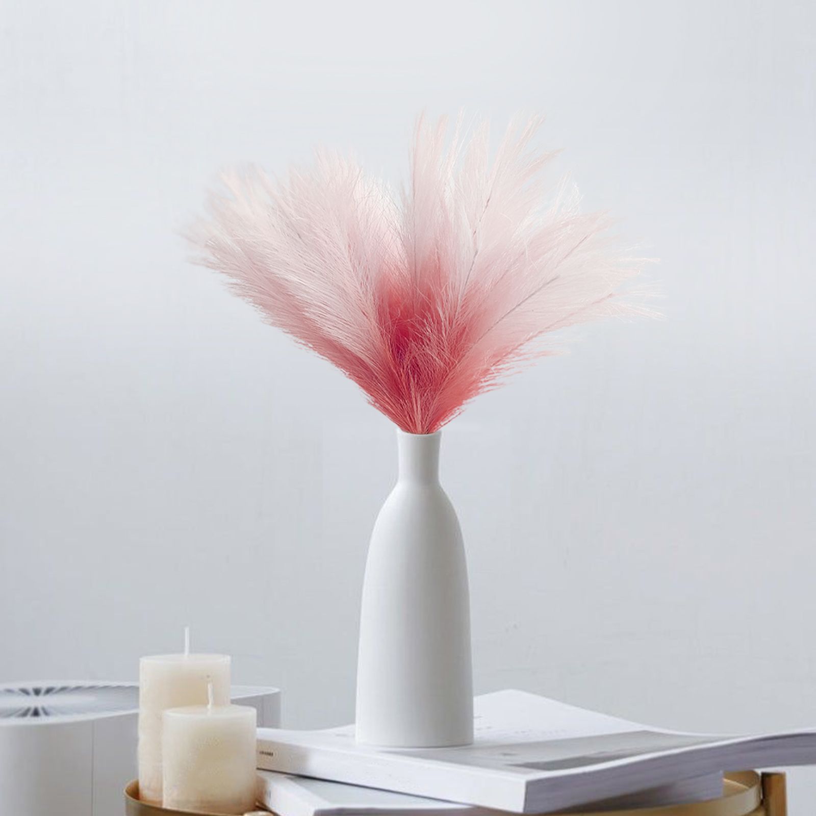8Pcs Artificial Pampas Grass Versatile Decorative Gradient Blue Modern Vase Filler Faux Pampas Grass For Home Office Parties - Image 4