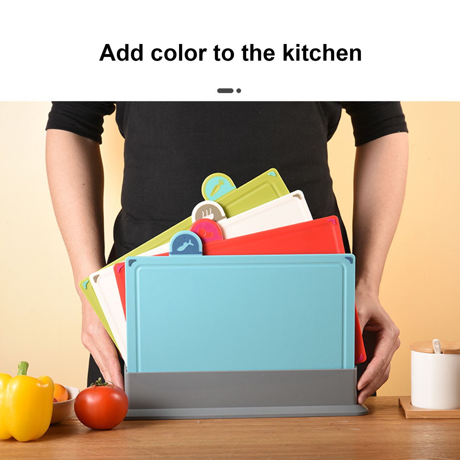 4 Pcs Creative Complementary Food Special Wheat Straw Cutting Board PP Plastic Cutting Board Cutting Board - Image 7