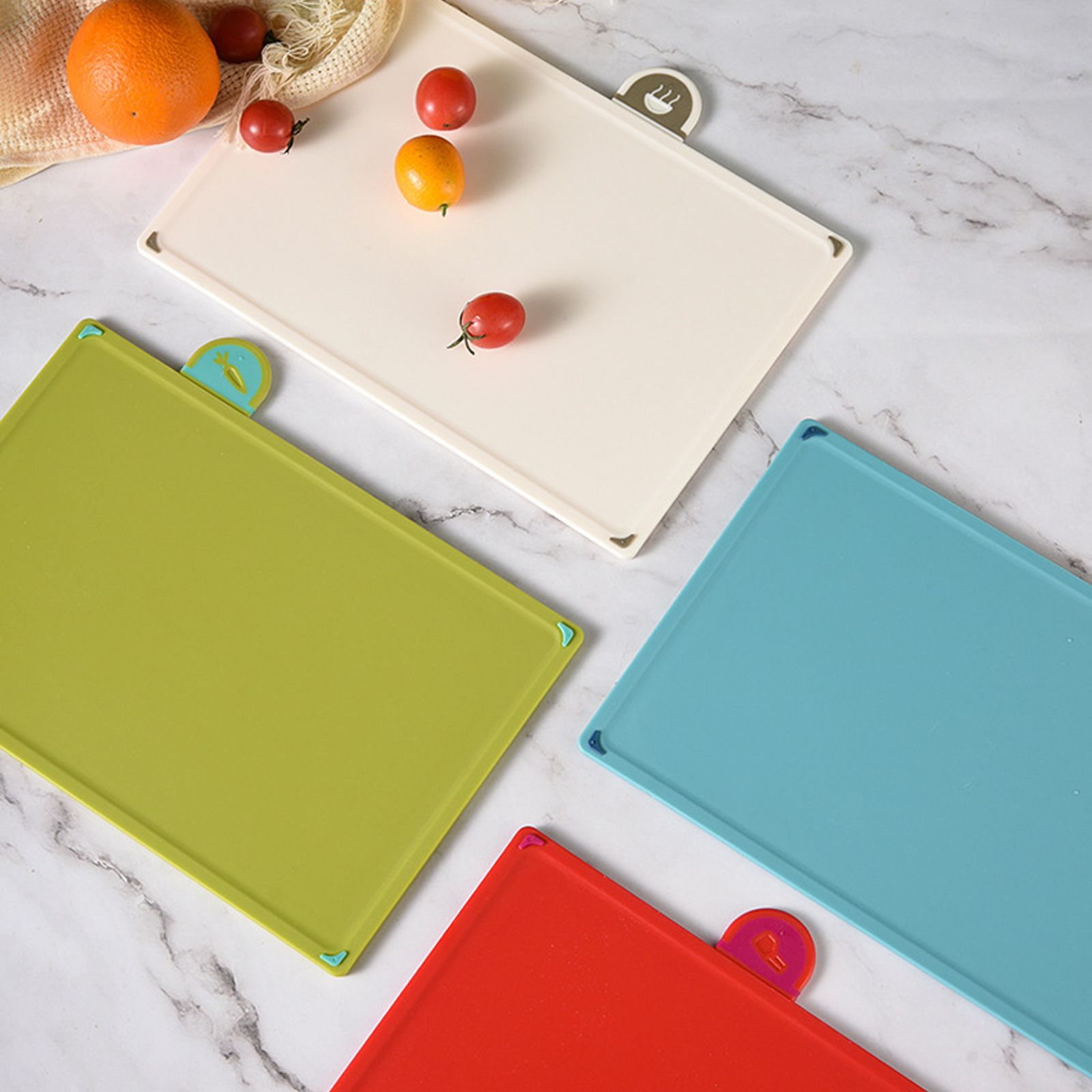 4 Pcs Creative Complementary Food Special Wheat Straw Cutting Board PP Plastic Cutting Board Cutting Board - Image 3