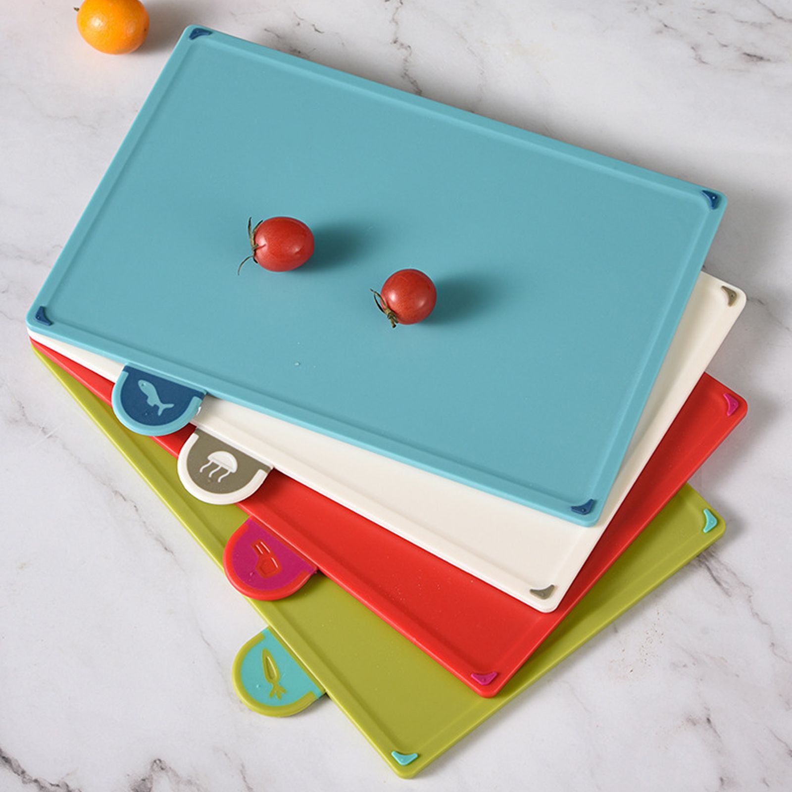 4 Pcs Creative Complementary Food Special Wheat Straw Cutting Board PP Plastic Cutting Board Cutting Board - Image 4