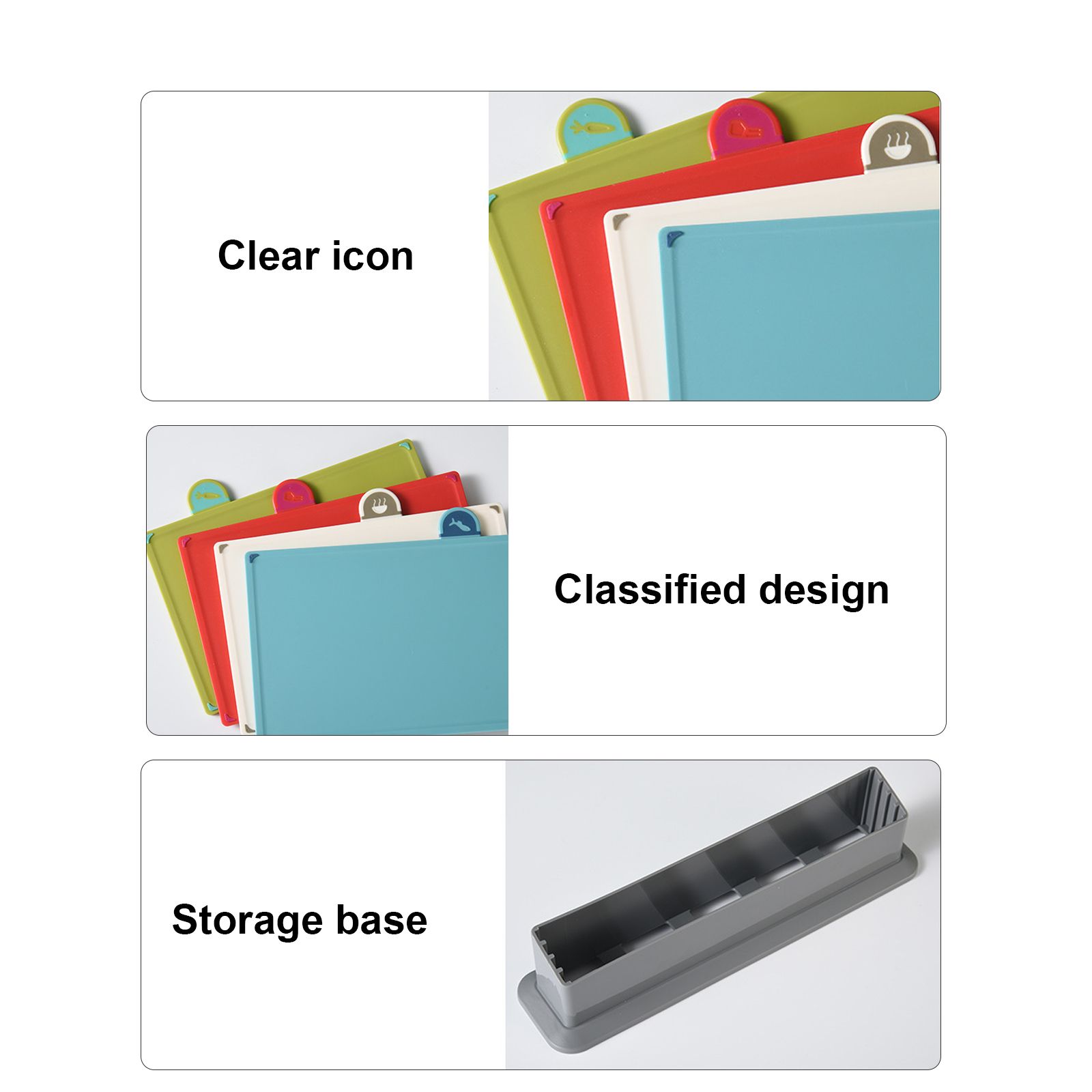 4 Pcs Creative Complementary Food Special Wheat Straw Cutting Board PP Plastic Cutting Board Cutting Board - Image 6